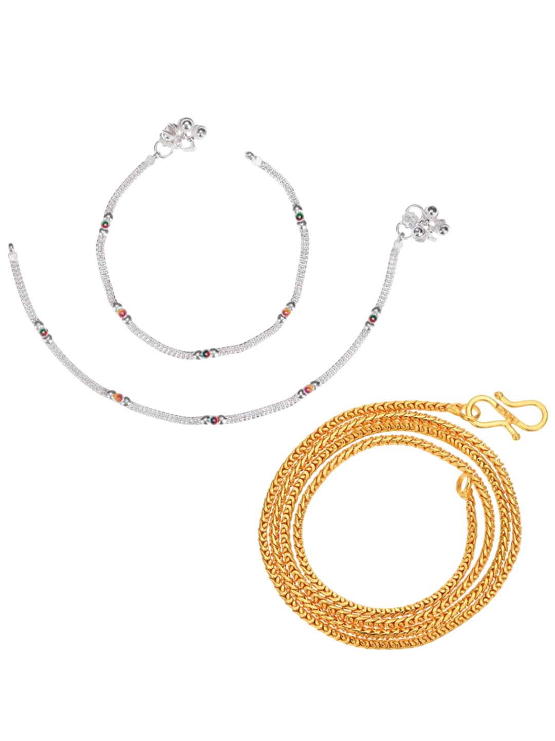 

AanyaCentric Gold-Plated & Silver Plated Necklace & Anklets