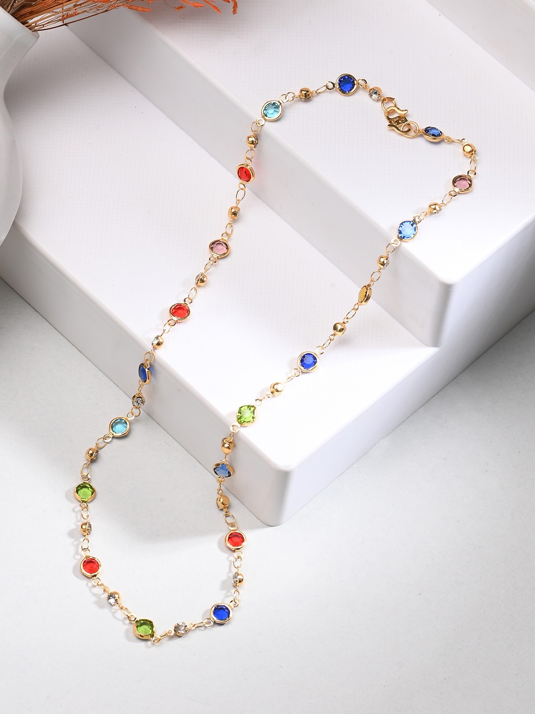 

AanyaCentric Gold & Silver-Plated Artificial Beads Jewellery Set