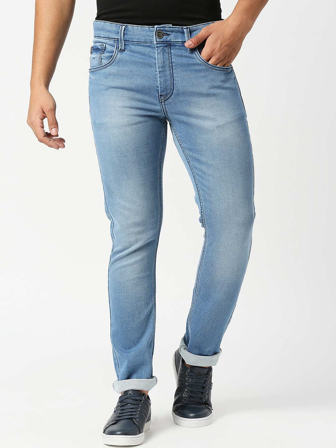 

Berkshire Men Mid-Rise Smart Slim Fit Stretchable Jeans, Blue