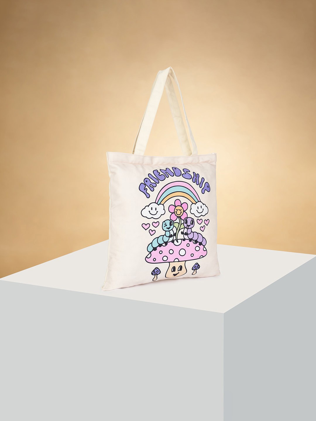 

Forever Glam by Pantaloons Graphic Printed Shopper Tote Bag, Off white
