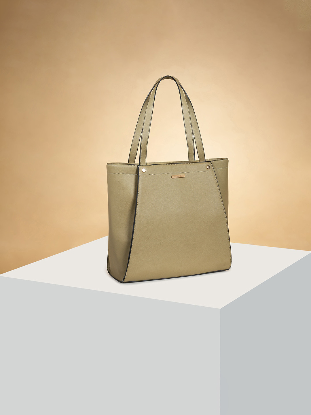 

Forever Glam by Pantaloons Structured Shoulder Bag, Khaki