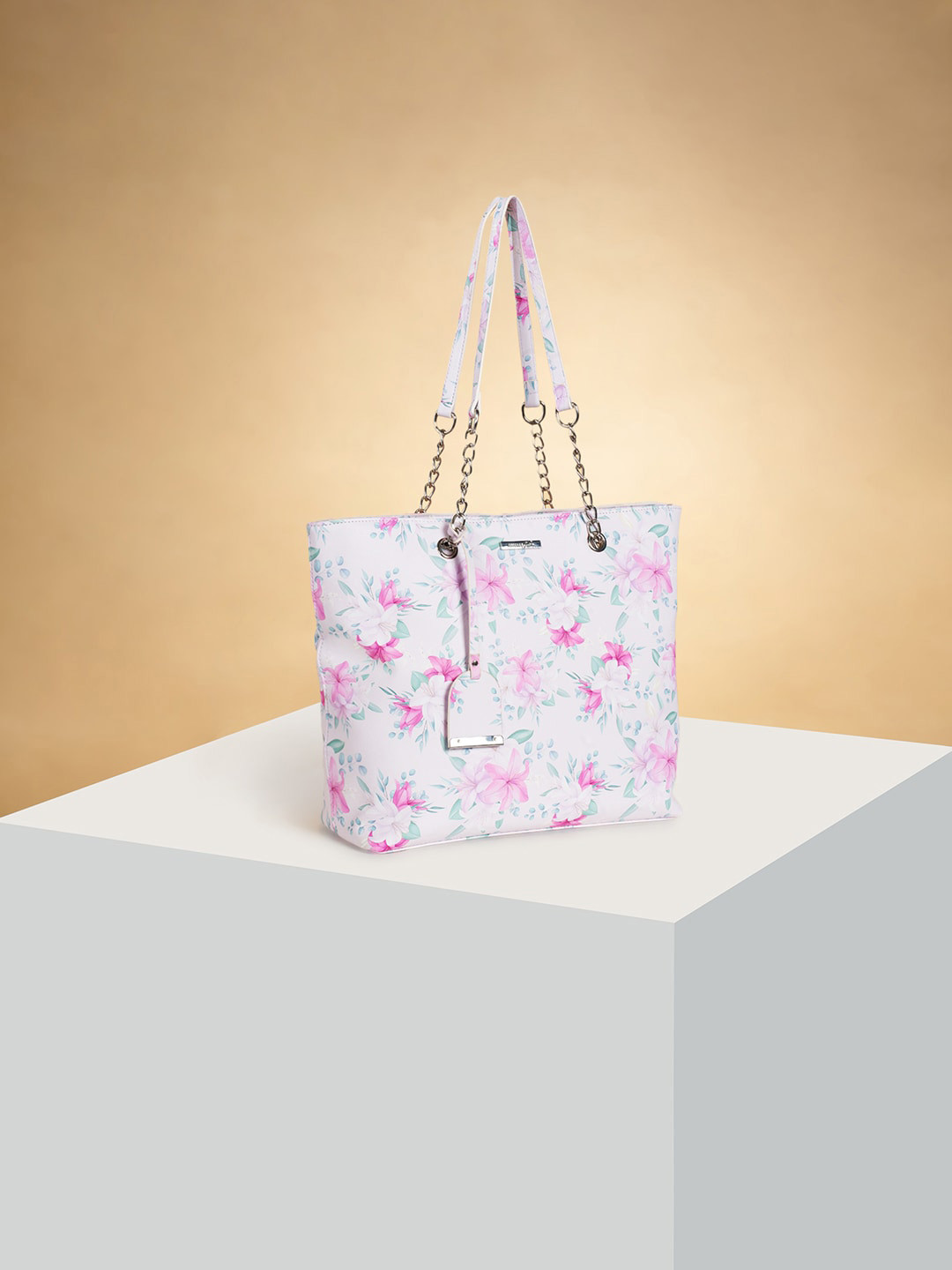 

Forever Glam by Pantaloons Floral Printed Shopper Shoulder Bag, Pink