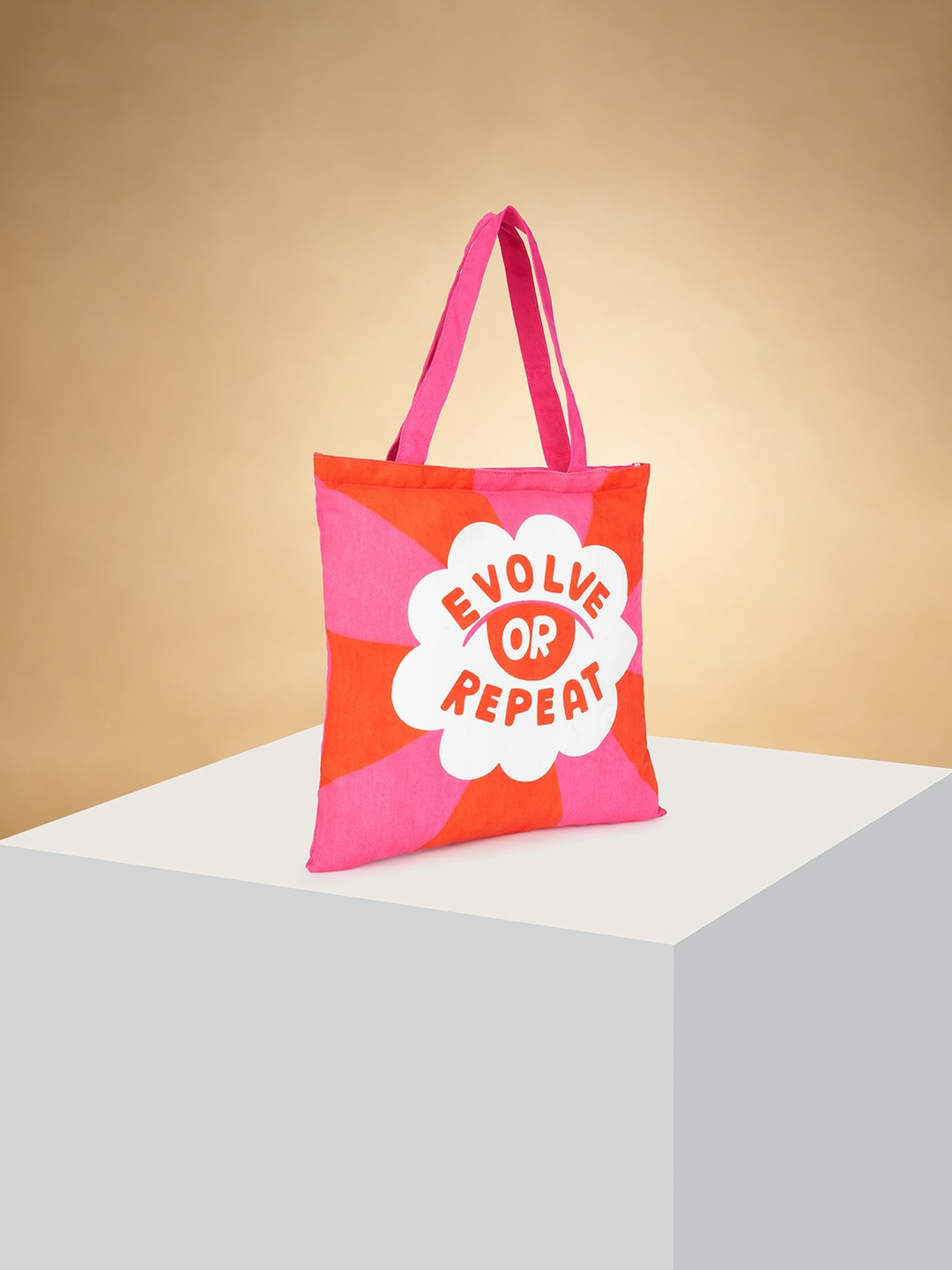 

Forever Glam by Pantaloons Typography Printed Cotton Shopper Tote Bag, Pink