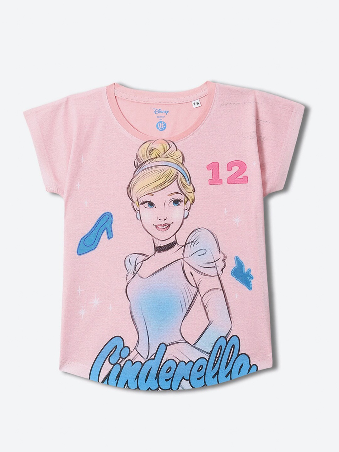 

YK Disney Girls Printed Extended Sleeves Top, Pink