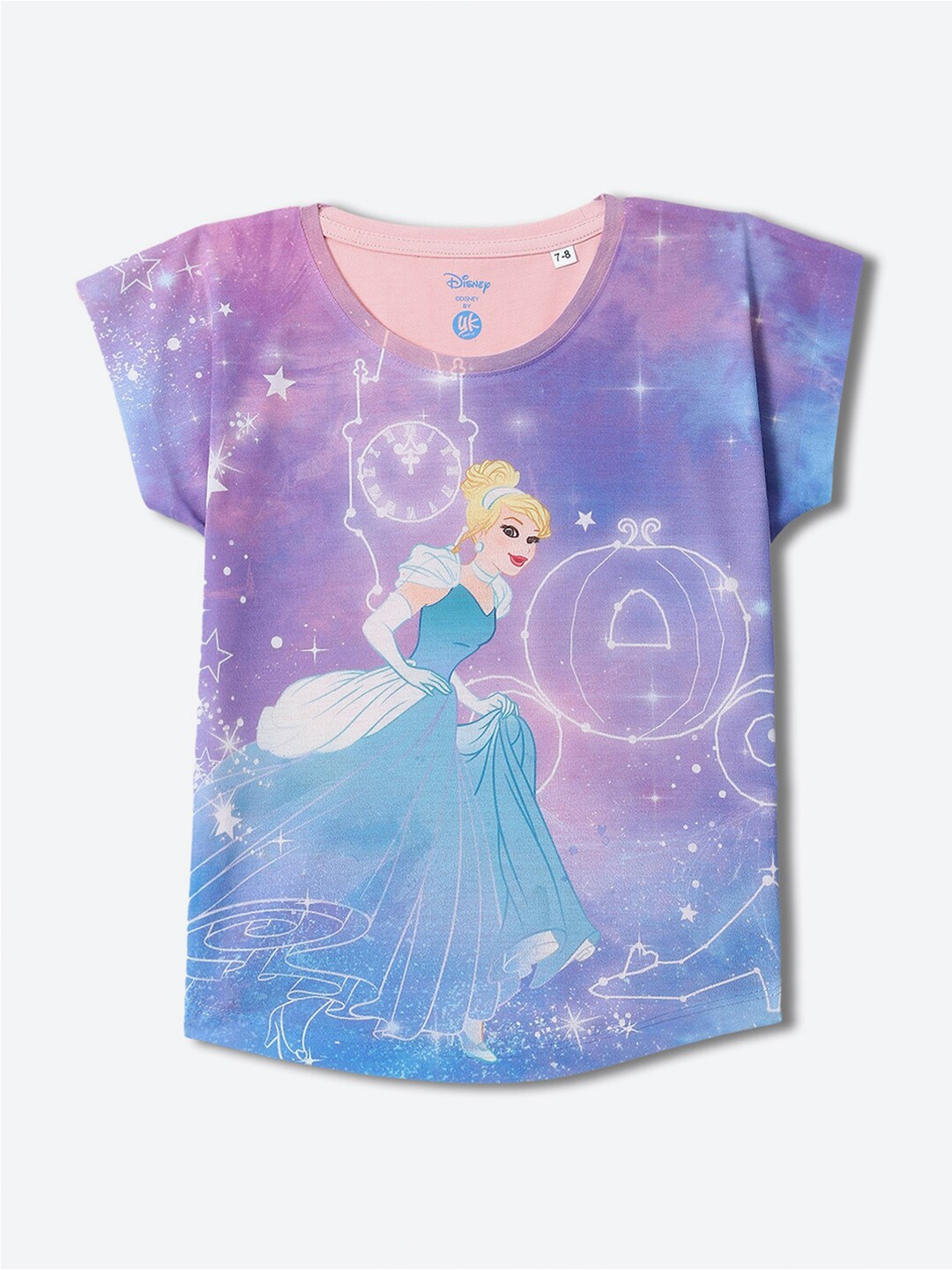 

YK Disney Girls Printed Extended Sleeves Top, Pink