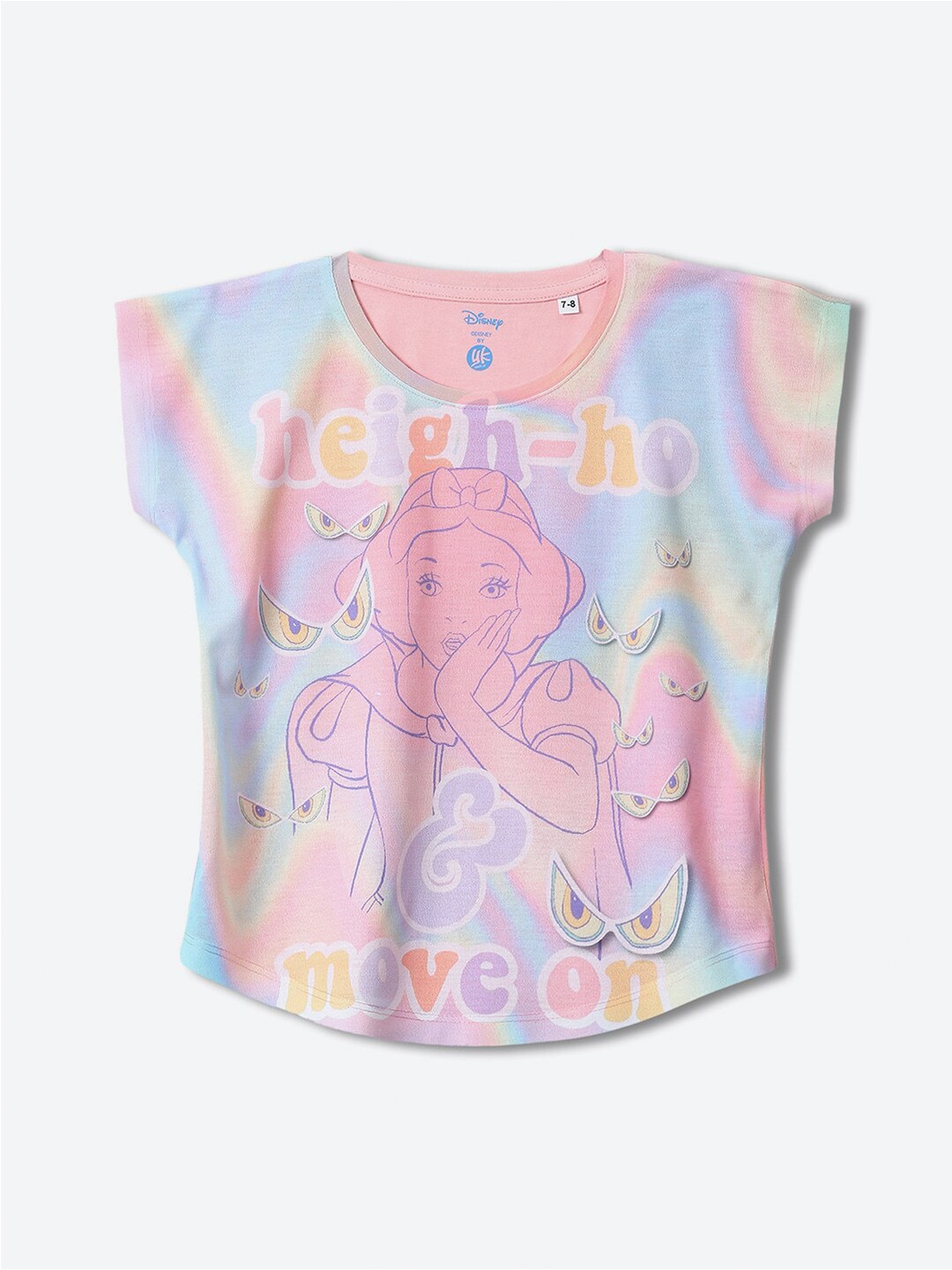 

YK Disney Girls Disney Princess Printed Extended Sleeves Top, Pink