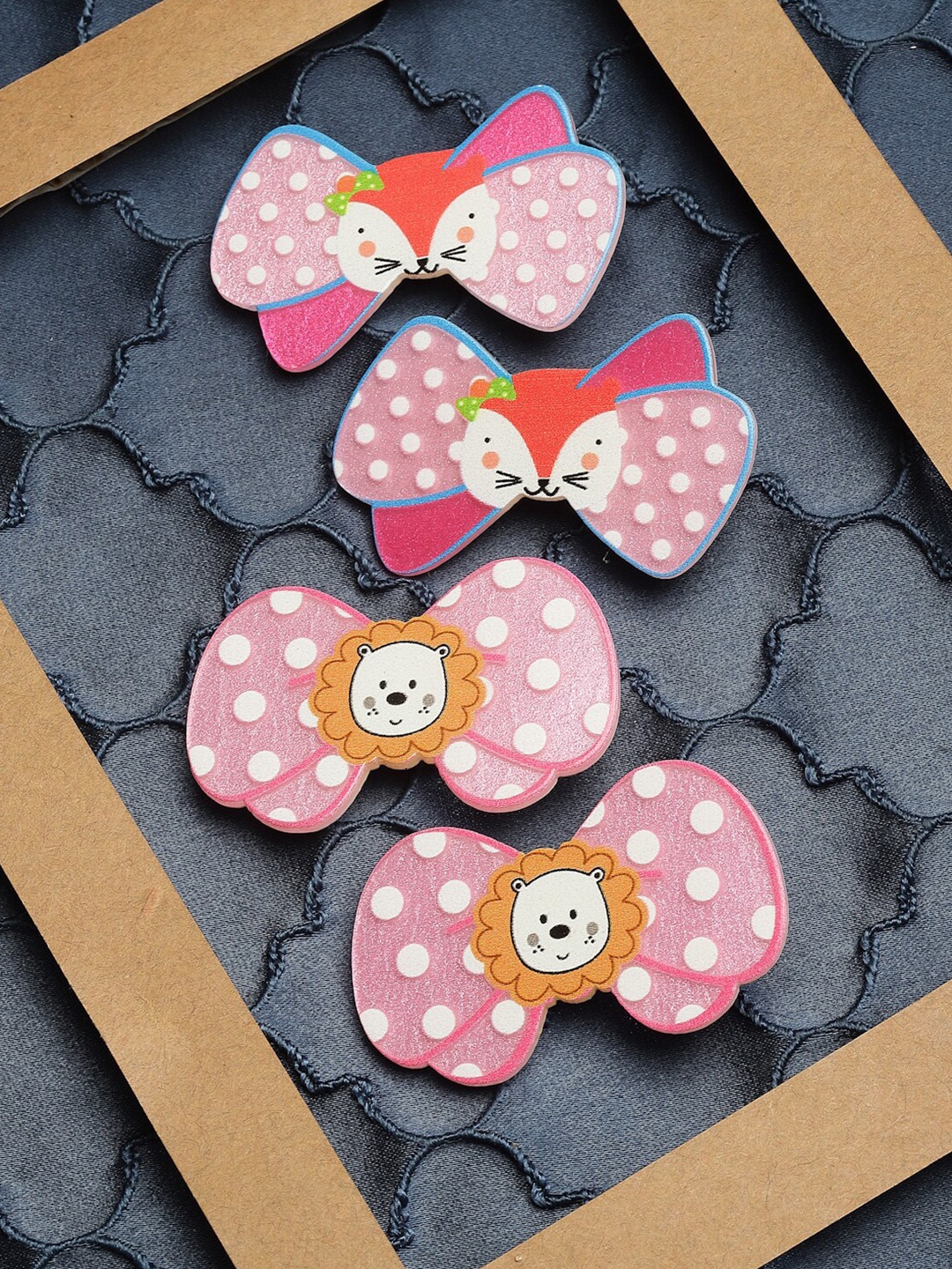 

Stoln Girls Set of 4 Butterfly Alligator Hair Clip, Pink