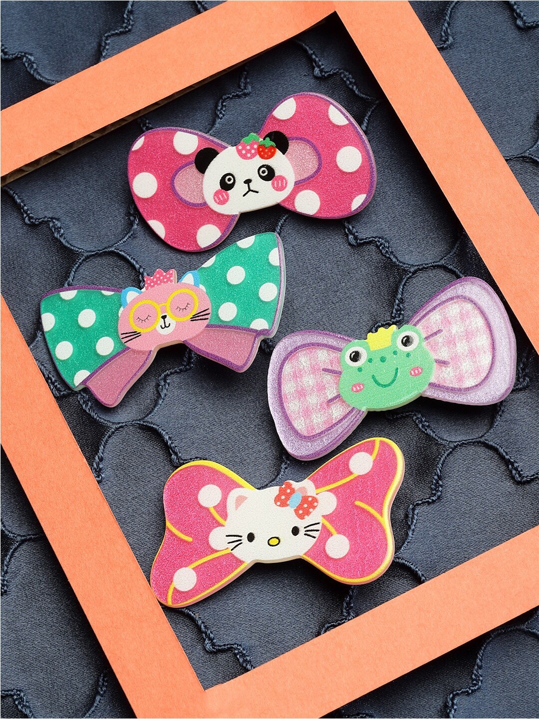 

Stoln Girls Set of 4 Alligator Hair Clips, Pink