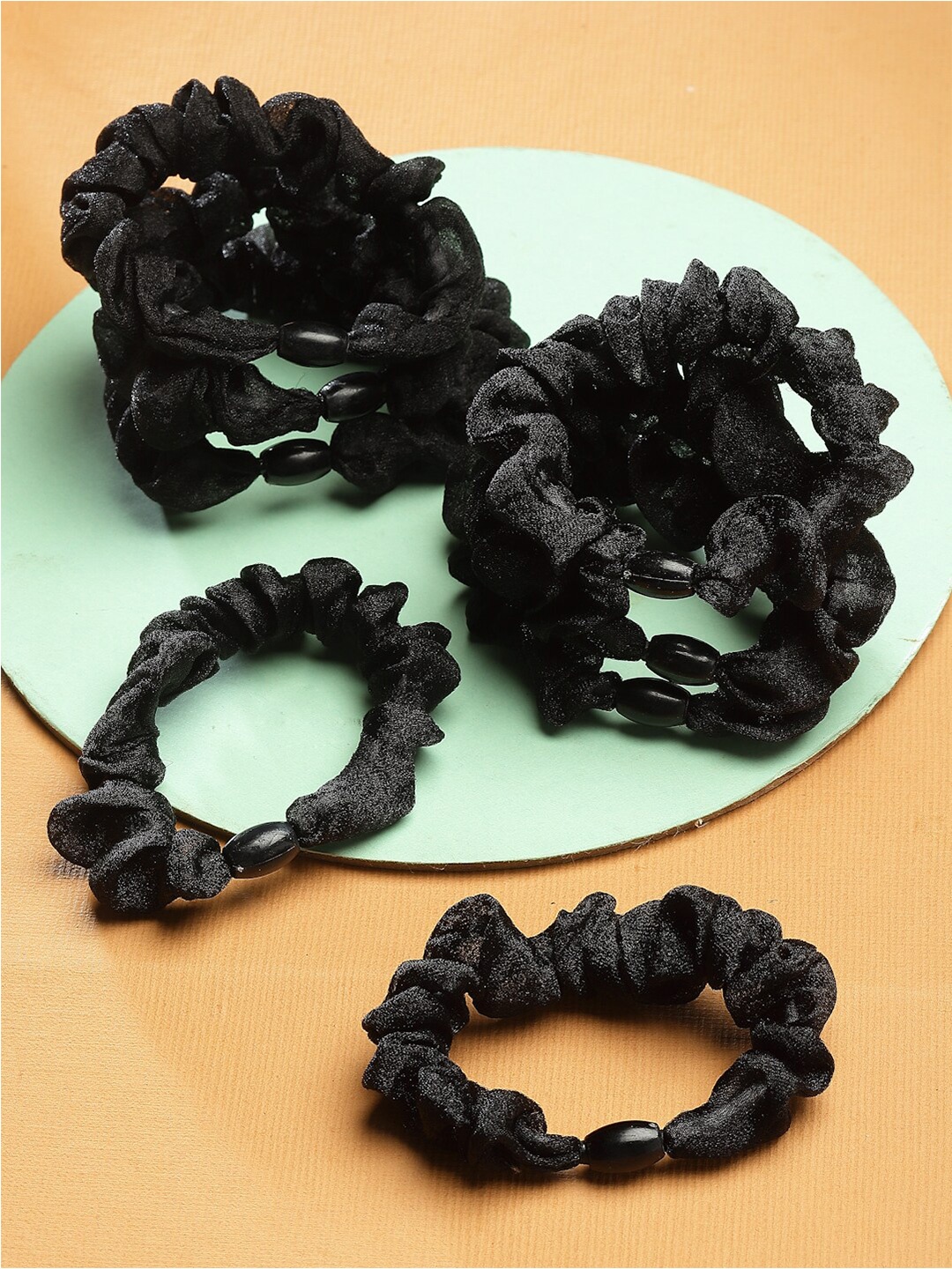 

Stoln Girls Set of 8 Ponytail Holders, Black