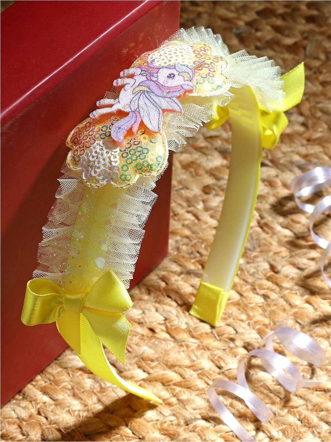 Stoln Girls Unicorn Detail Hairband, Yellow