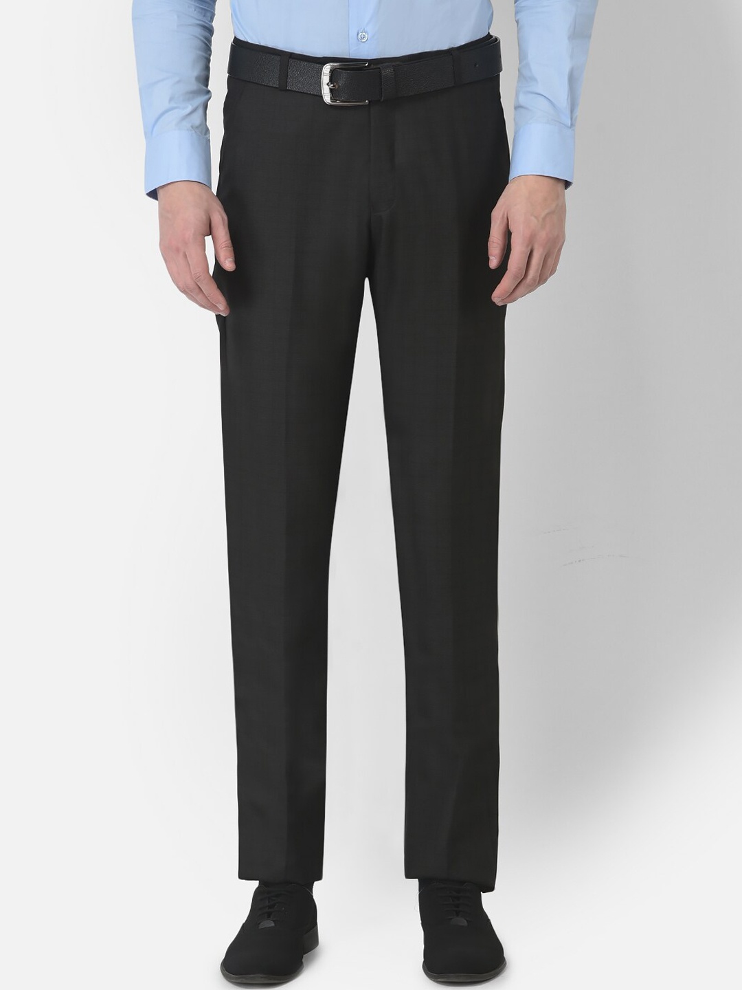 

COBB Men Mid-Rise Cotton Formal Trousers, Brown