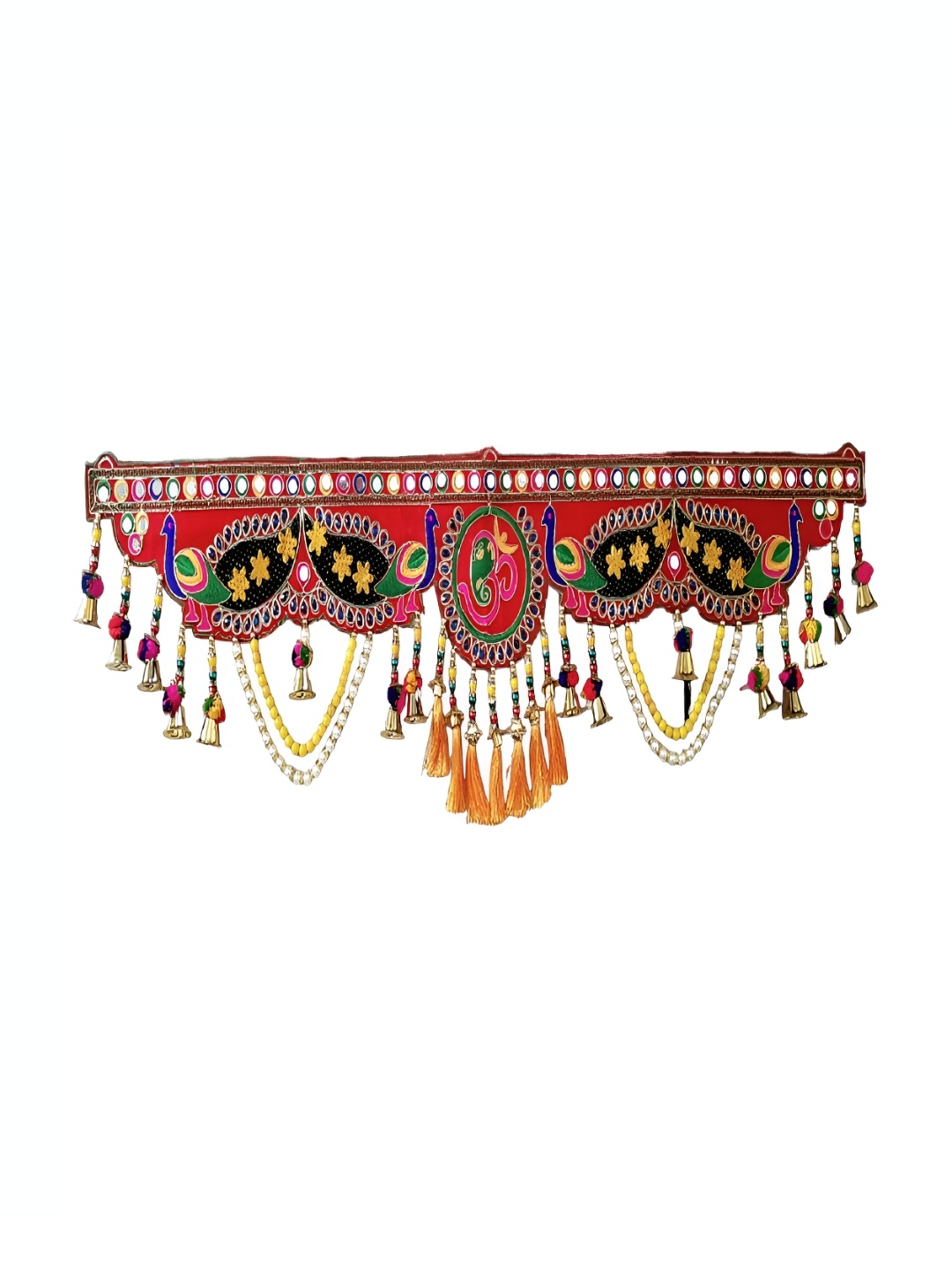 

NARYA TRADITIONAL Pink & Yellow Fabric Hanging Wall Decor