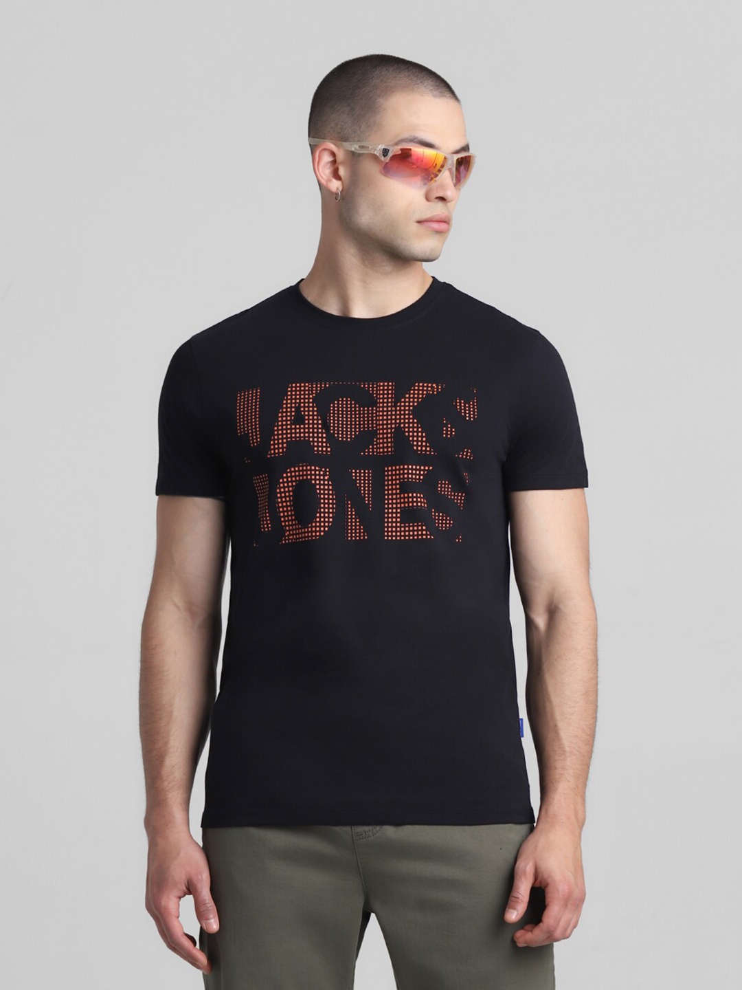 

Jack & Jones Typography Printed Slim Fit Pure Cotton T-shirt, Black