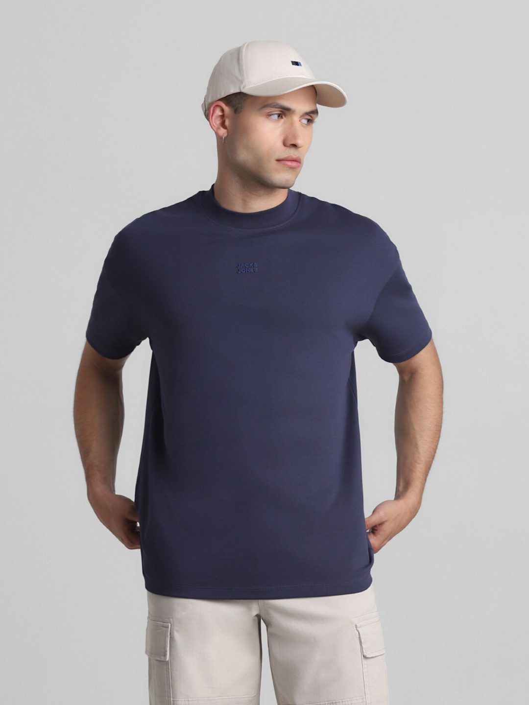 

Jack & Jones Pure Cotton Oversized T-shirt, Navy blue