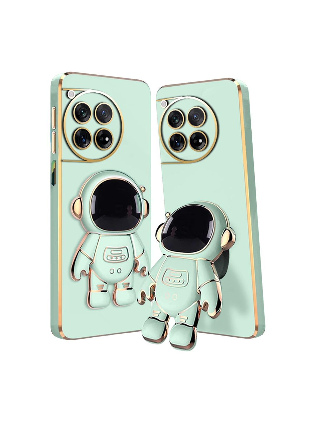 

Karwan 3D Astronaut with Folding Stand Oneplus 12 Back Cover Case, Green