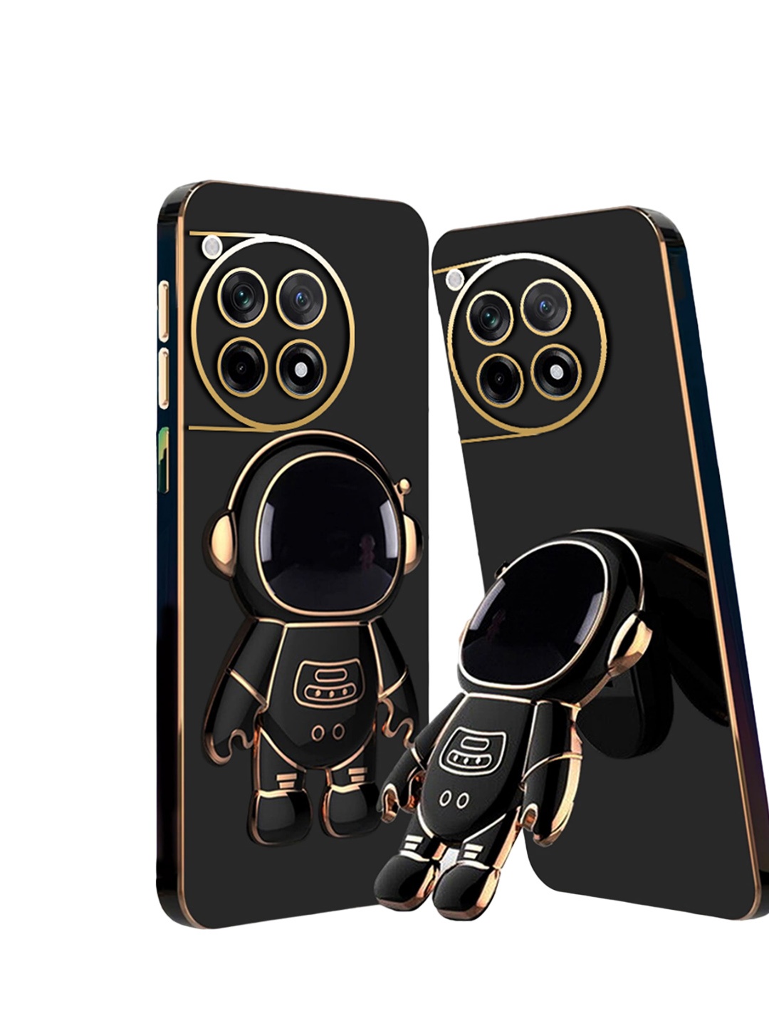 

Karwan 3D Astronaut with Folding Stand Oneplus 12R Back Cover Case, Black