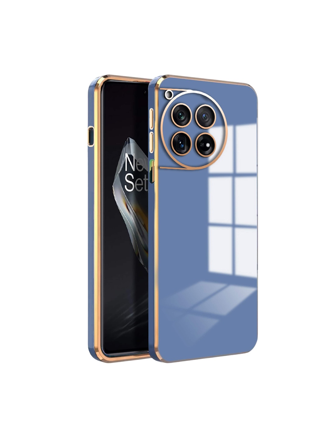 

Karwan Luxury 6D Chrome Back Case Mobile Accessories, Blue