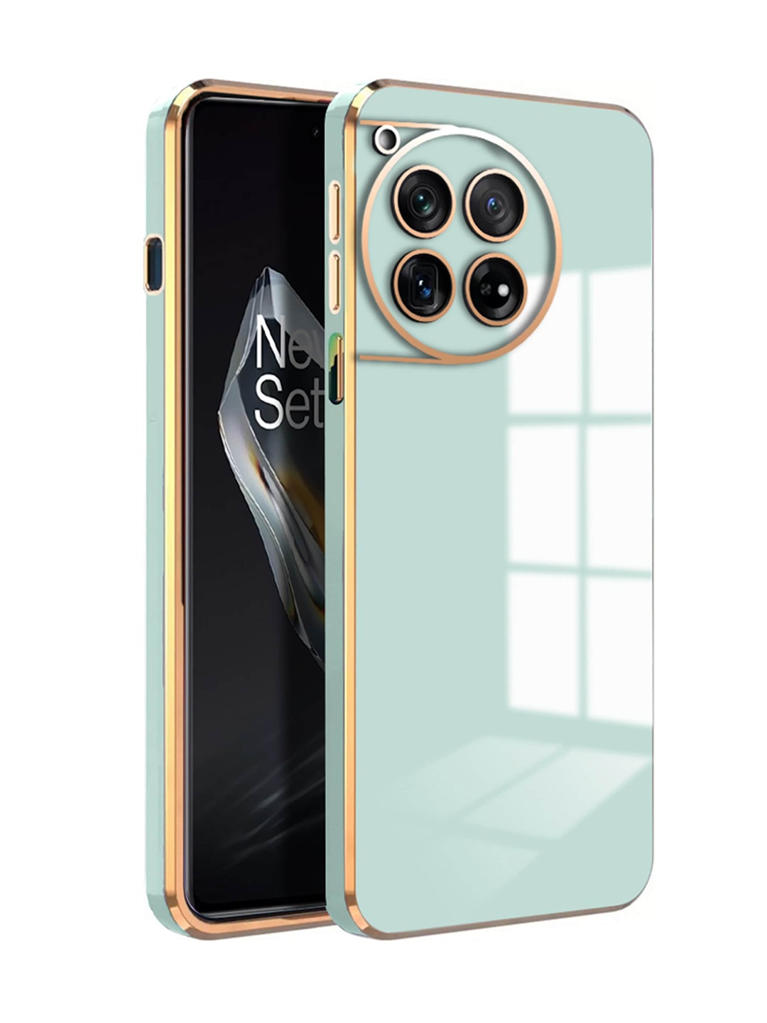 Karwan Luxury 6D Chrome Oneplus Nord 12 Back Case Mobile Accessories, Green