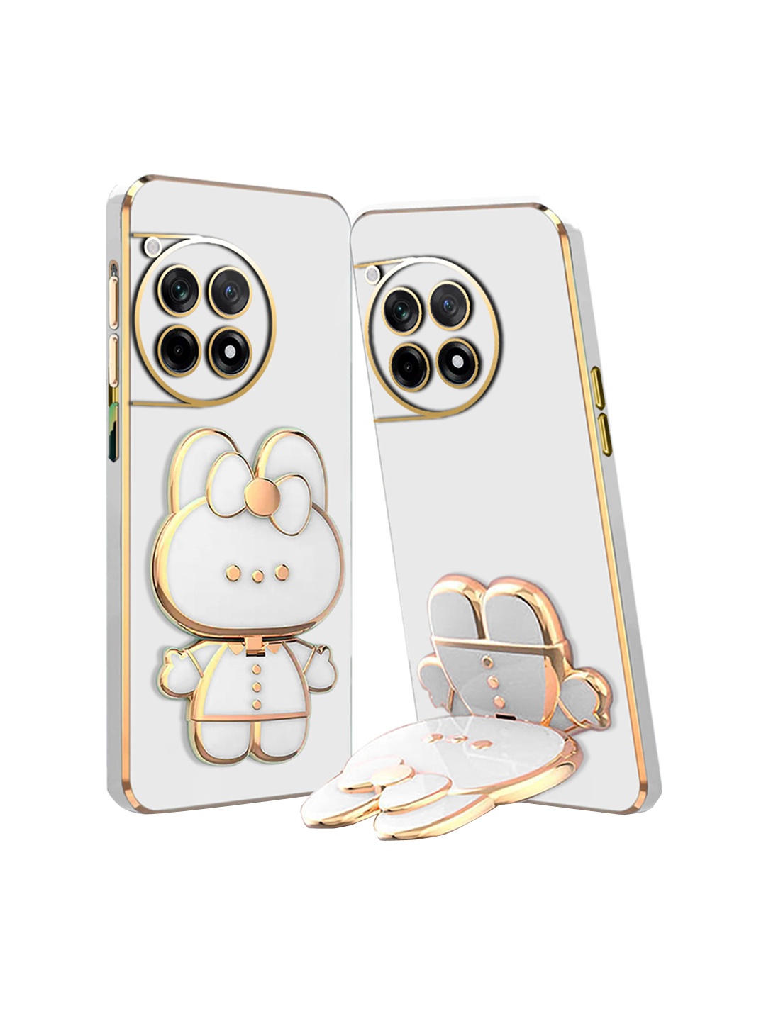 

Karwan Oneplus 12R 3D Cat Mobile Back Case Mobile, White