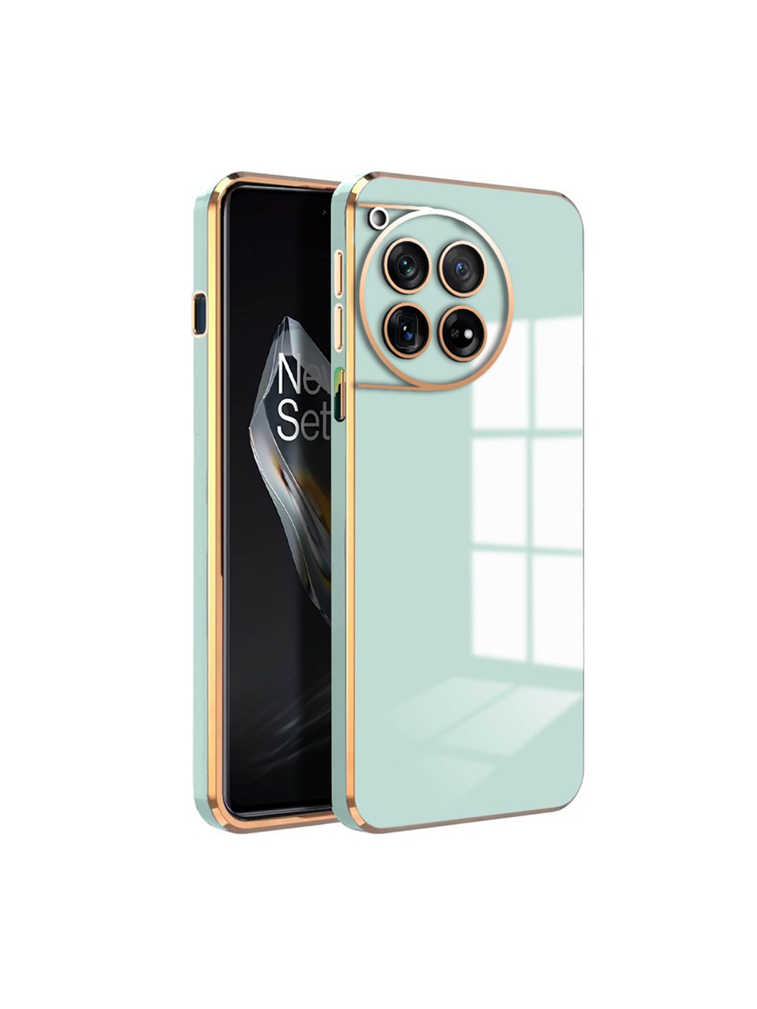 

Karwan Luxury 6D Chrome Oneplus Nord 12R Back Case Mobile Accessories, Green