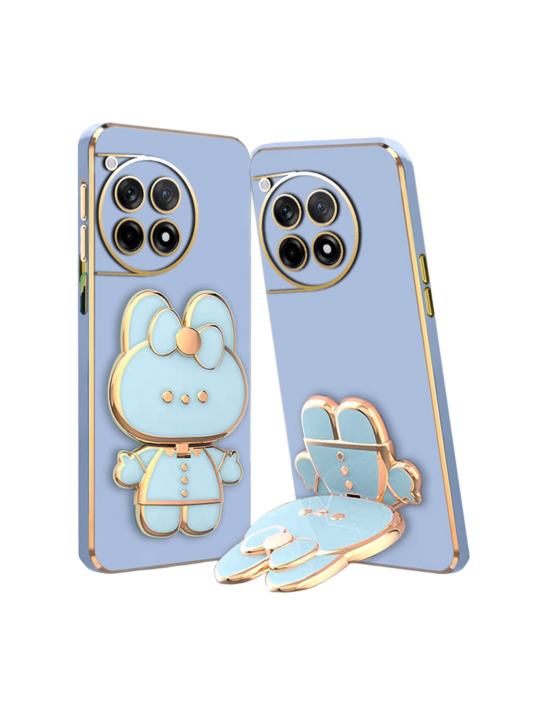 

Karwan Oneplus 12R 3D Cat Mobile Back Case With Stand, Blue