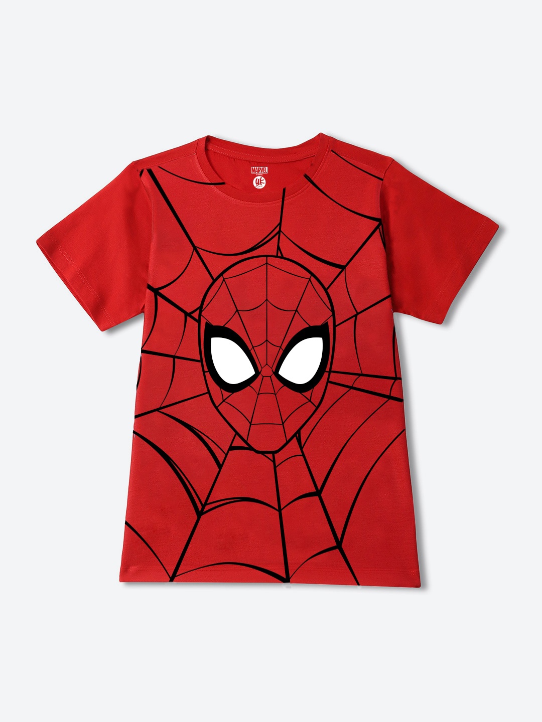 

YK Marvel Boys Spider-Man Printed Round Neck Short Sleeves Regular T-shirt, Red