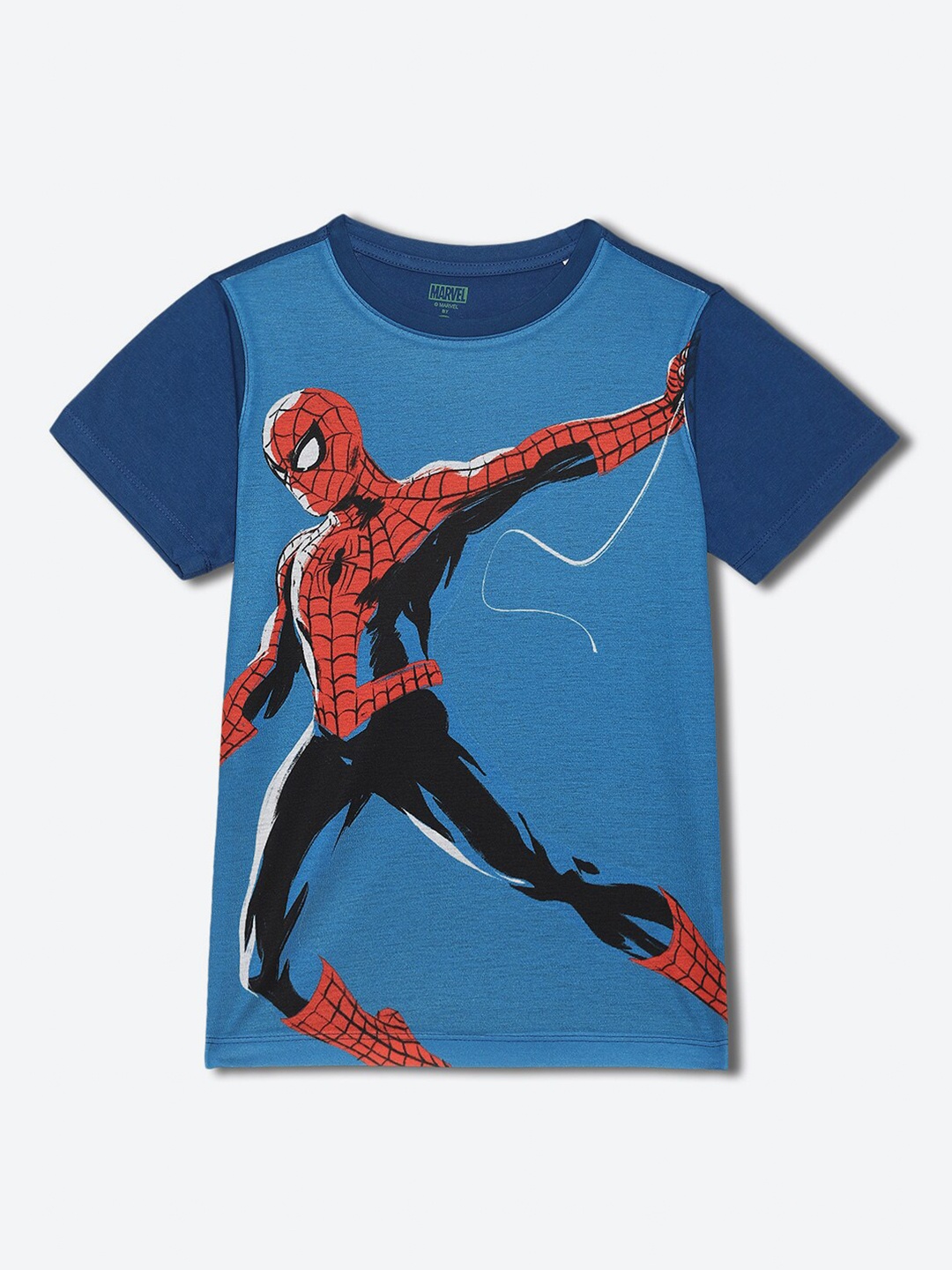 

YK Marvel Boys Spider-Man Graphic Printed T-shirt, Blue
