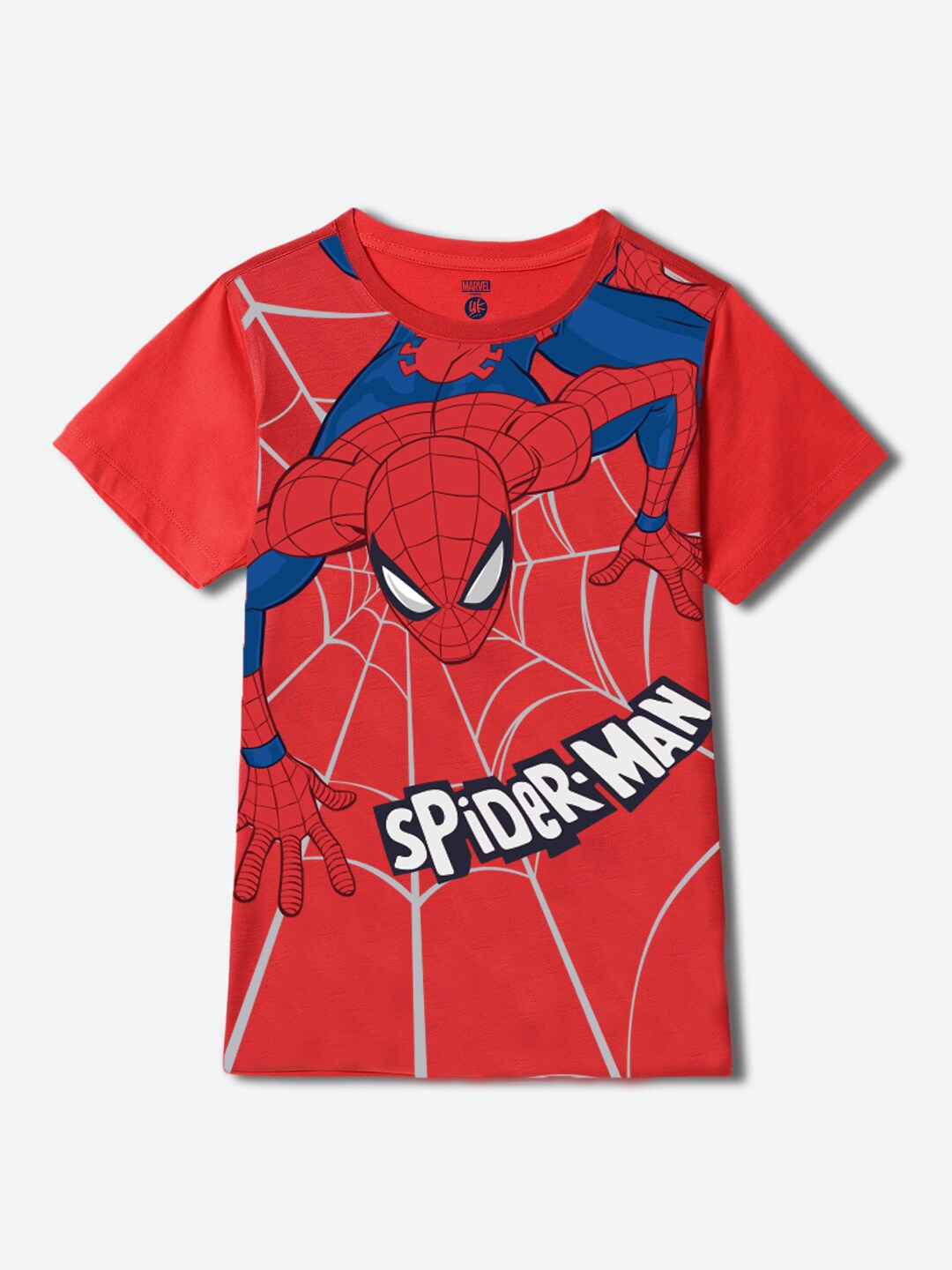 

YK Marvel Boys Spider-Man Graphic Printed Regular fit T-shirt, Red