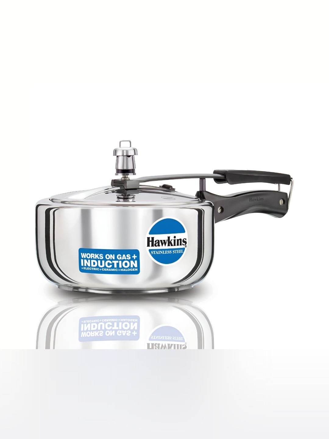 

Hawkins Stainless Steel 3L Wide Pressure Cooker, Silver (HSS3W)