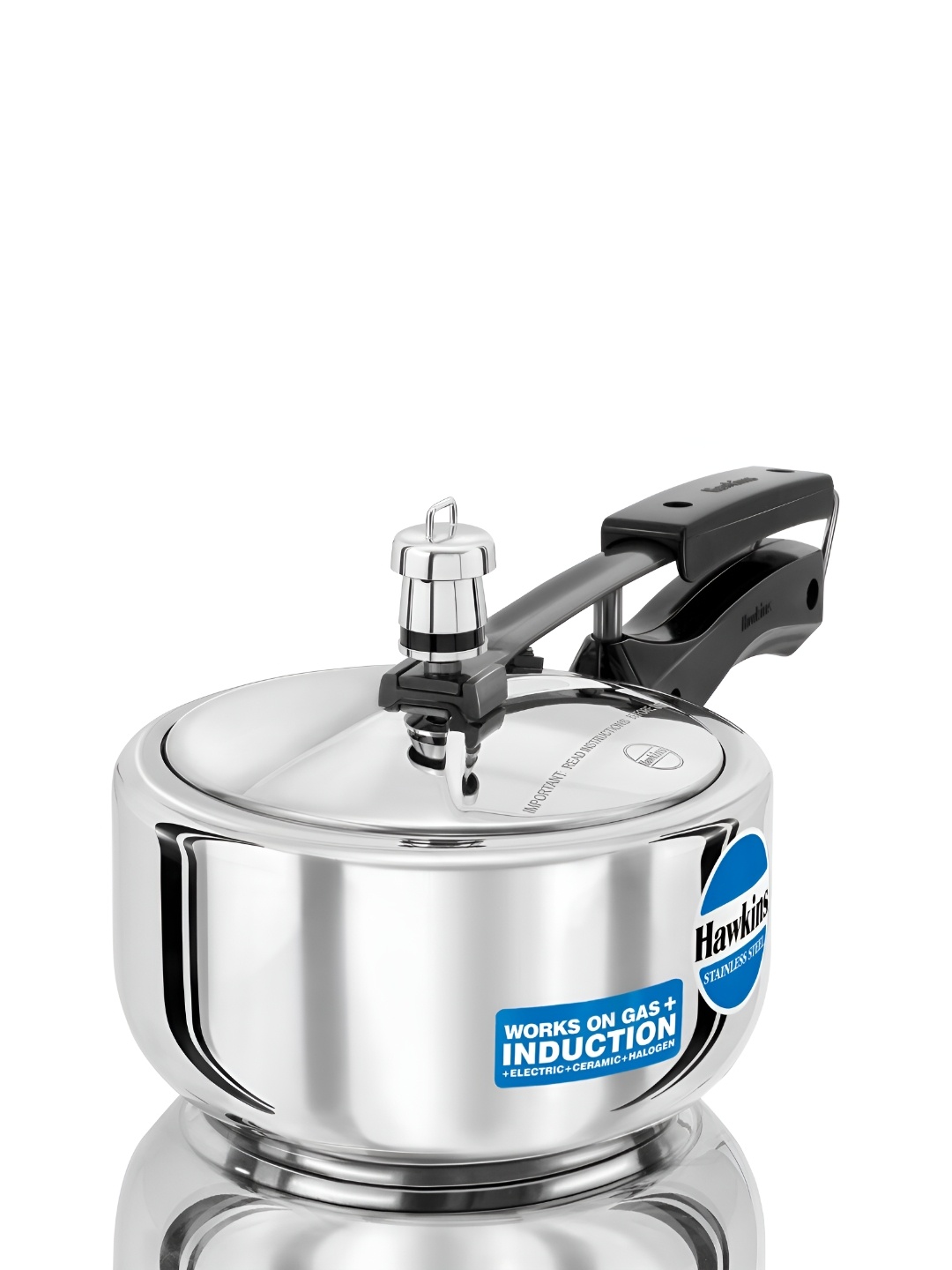 

Hawkins Silver Stainless Steel Pressure Cooker-2L