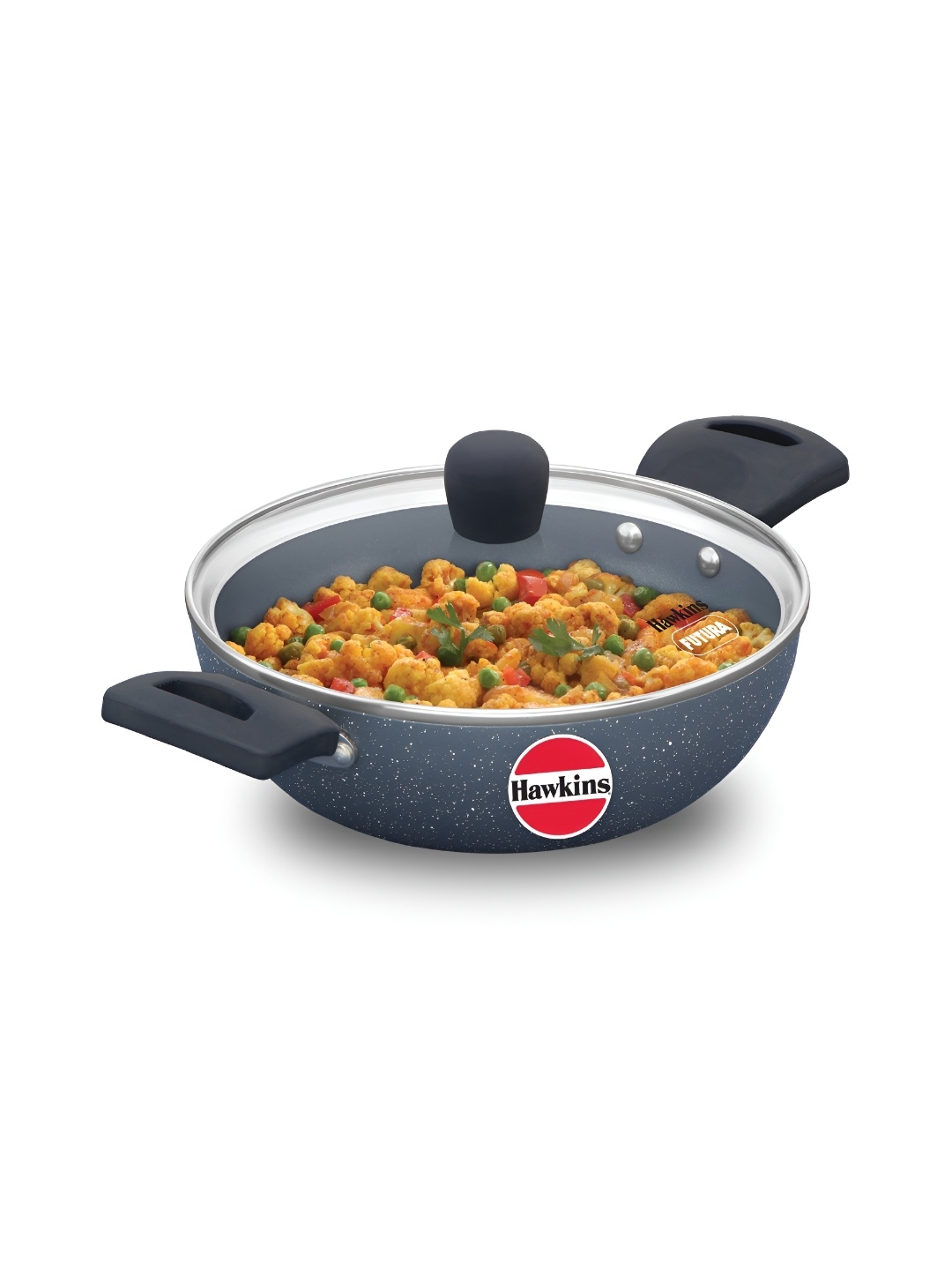 

Hawkins 1.75L Ceramic Nonstick Deep Kadhai with Lid, Grey