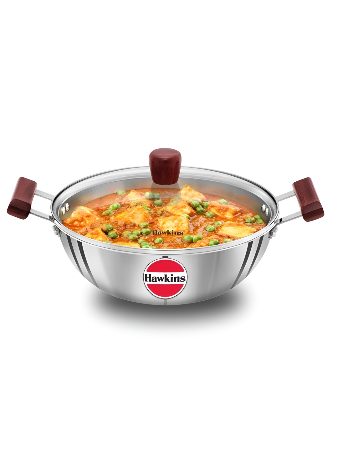 

Hawkins Silver-Toned Deep Kadhai with Lid 4L