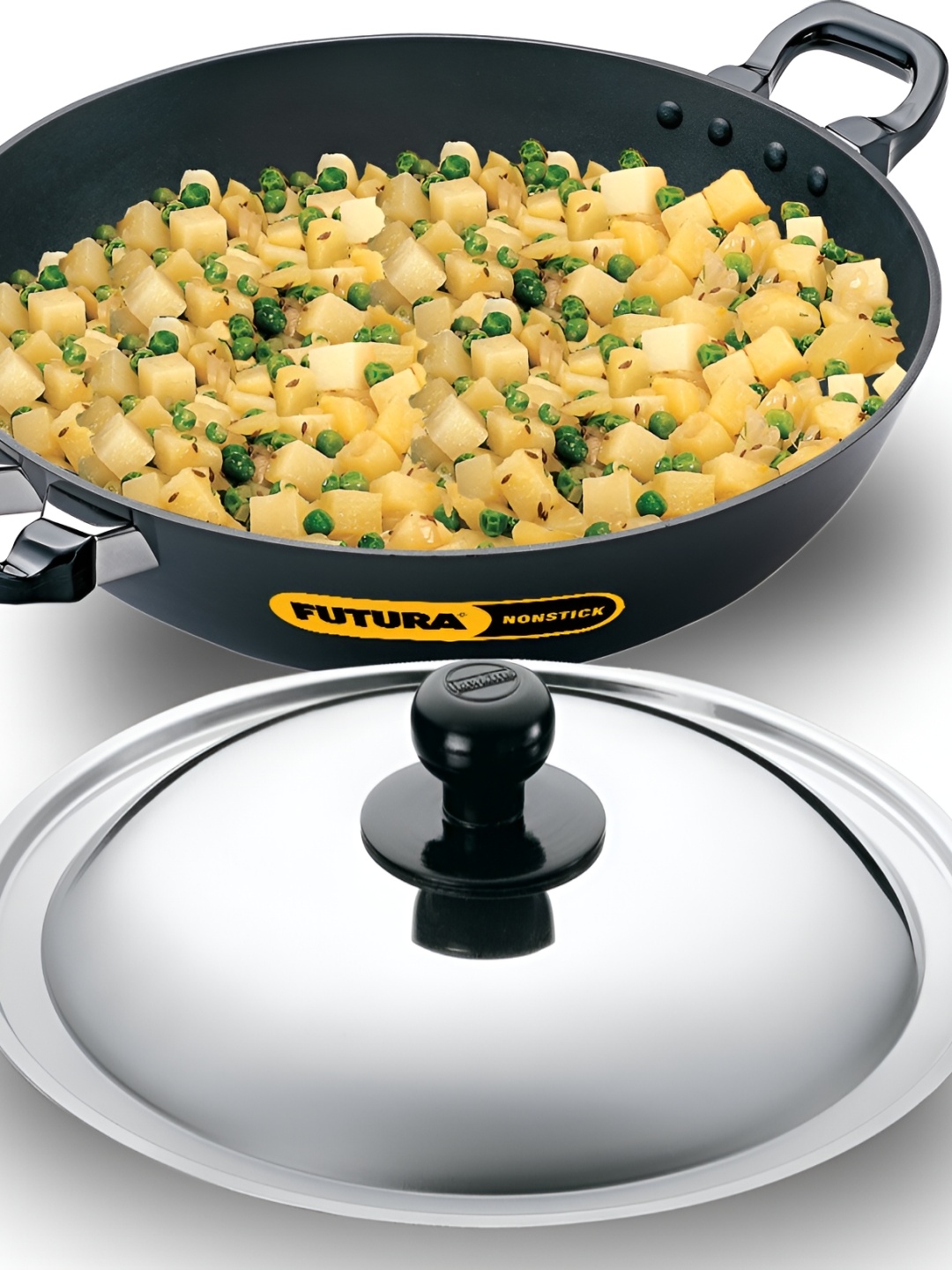 

Hawkins Futura Black Kadhai with Lid-4L