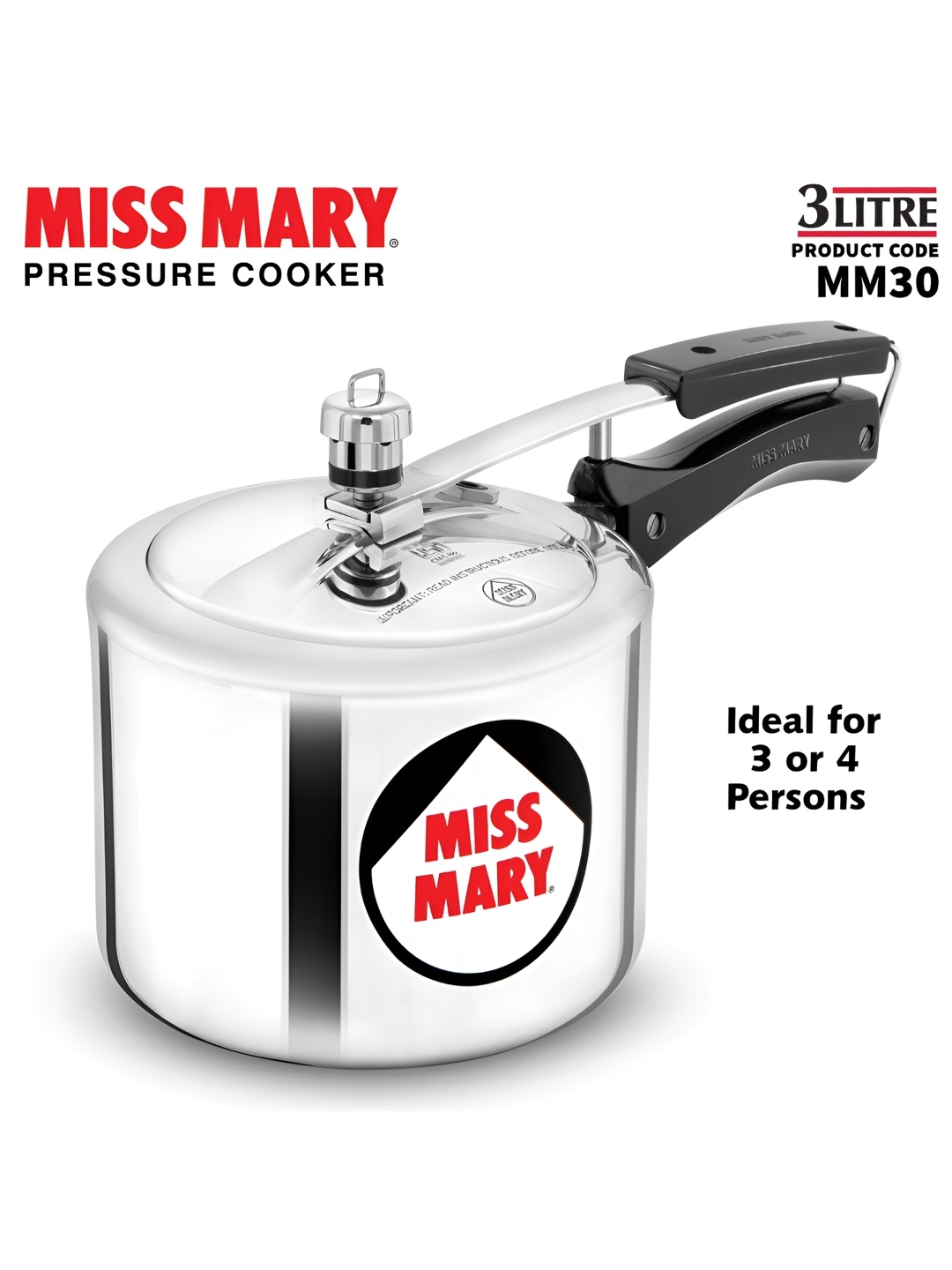 

Hawkins Miss Mary 3L Pressure Cooker, Silver
