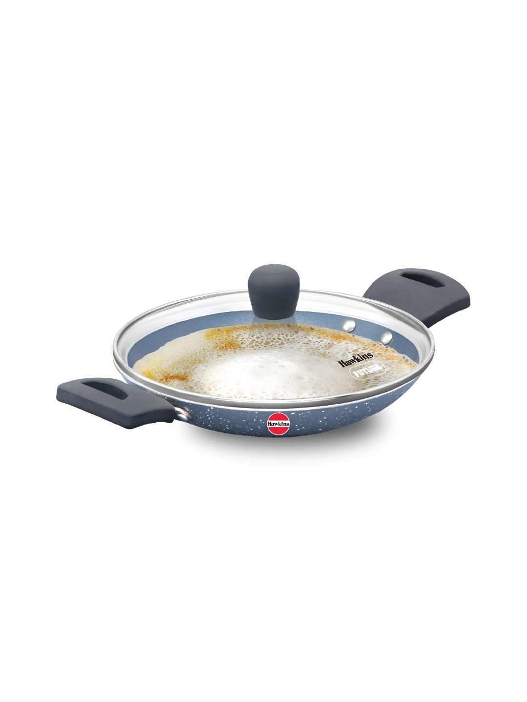 

Hawkins Grey Ceramic Nonstick Appachatty/Deep-Fry Pan with Lid-0.9L