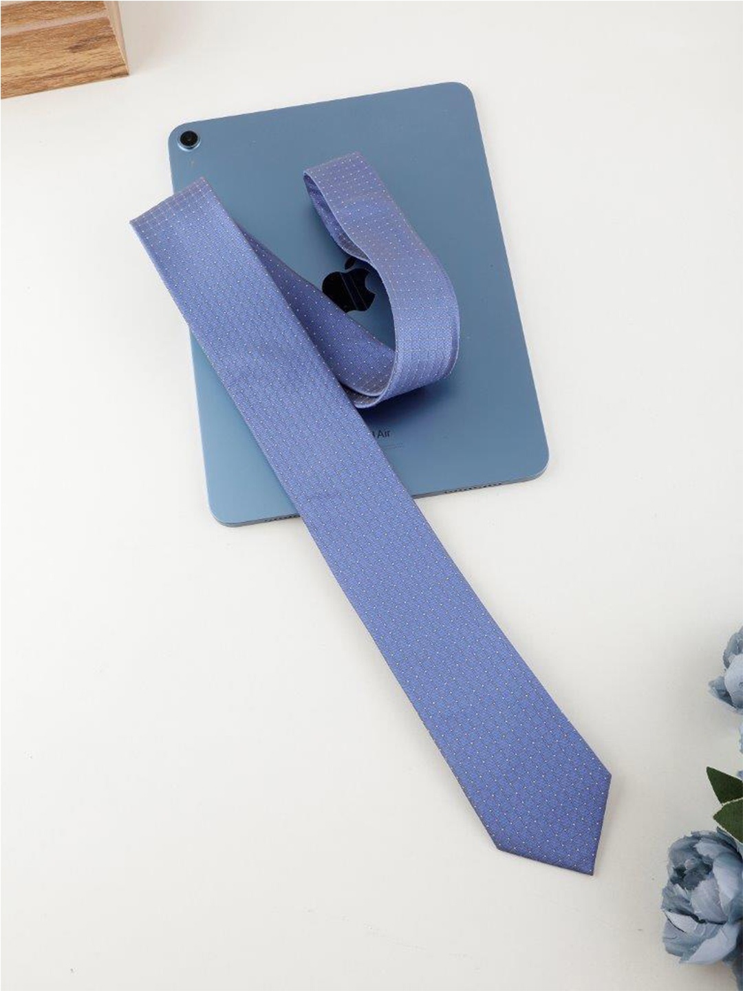 

Alvaro Castagnino Men Printed Silk Skinny Tie, Blue