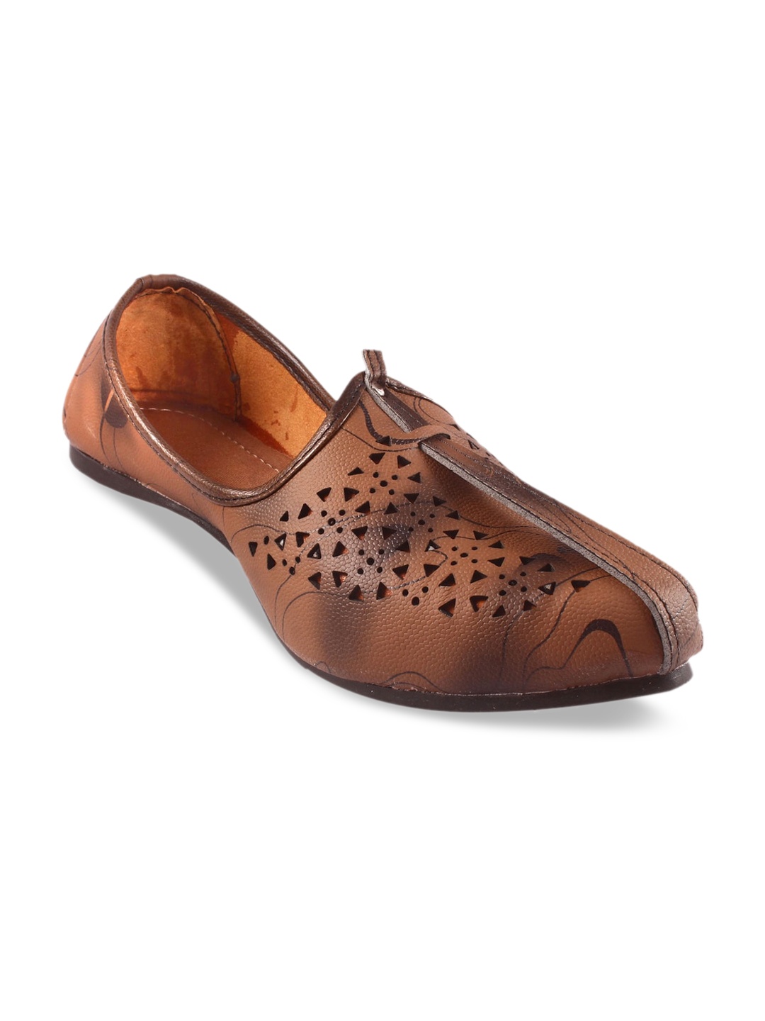 

Apratim Men Laser Cuts Mojaris, Brown