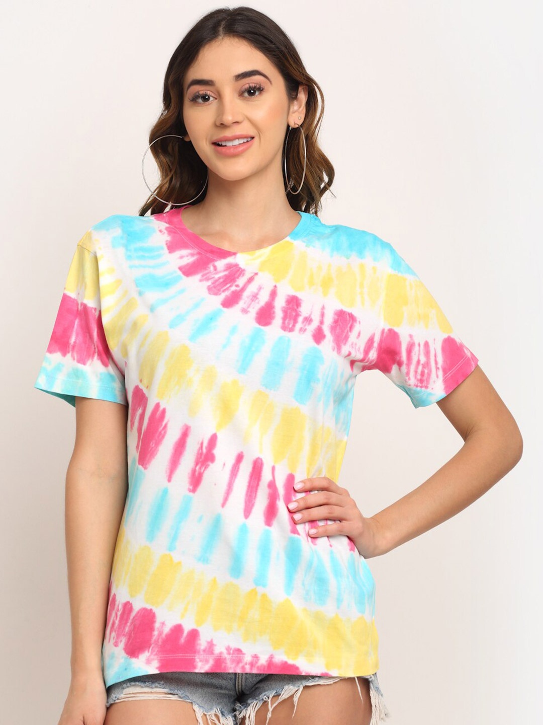 

Ennoble Round Neck Tie and Dyed Cotton T-shirt, Pink