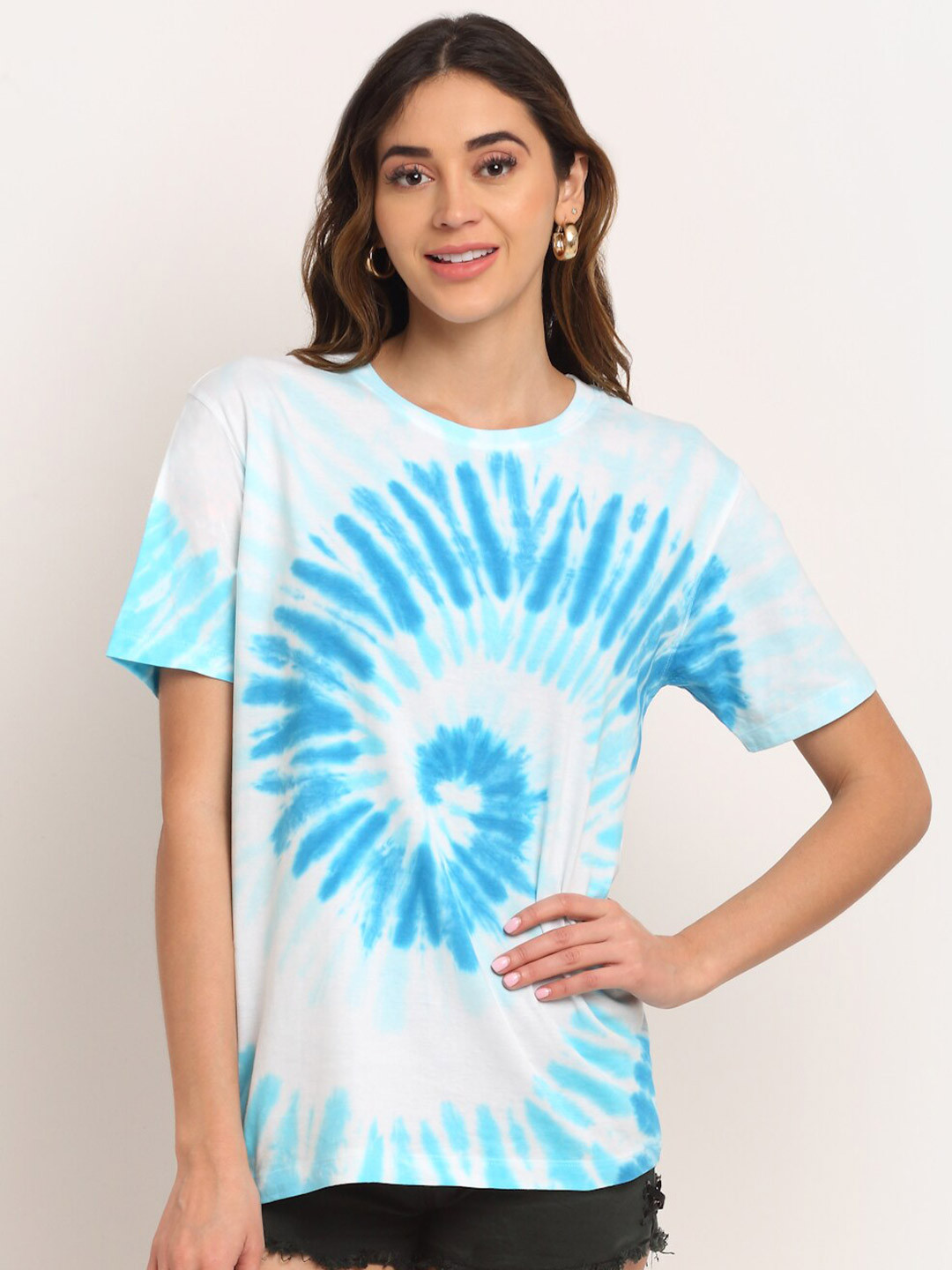 

Ennoble Round Neck Tie and Dyed Cotton T-shirt, Blue