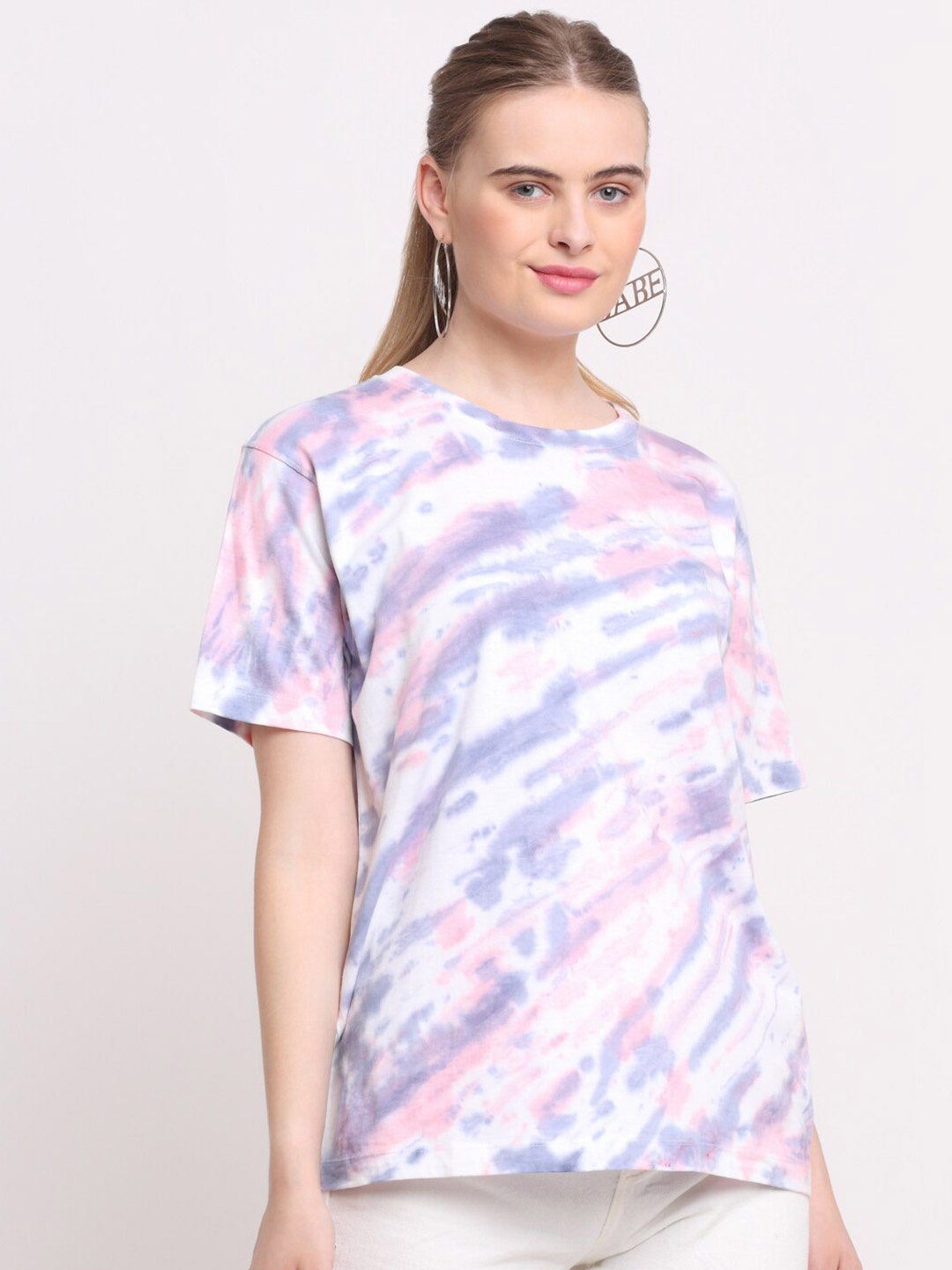 

Ennoble Round Neck Tie and Dyed Cotton T-shirt, Purple