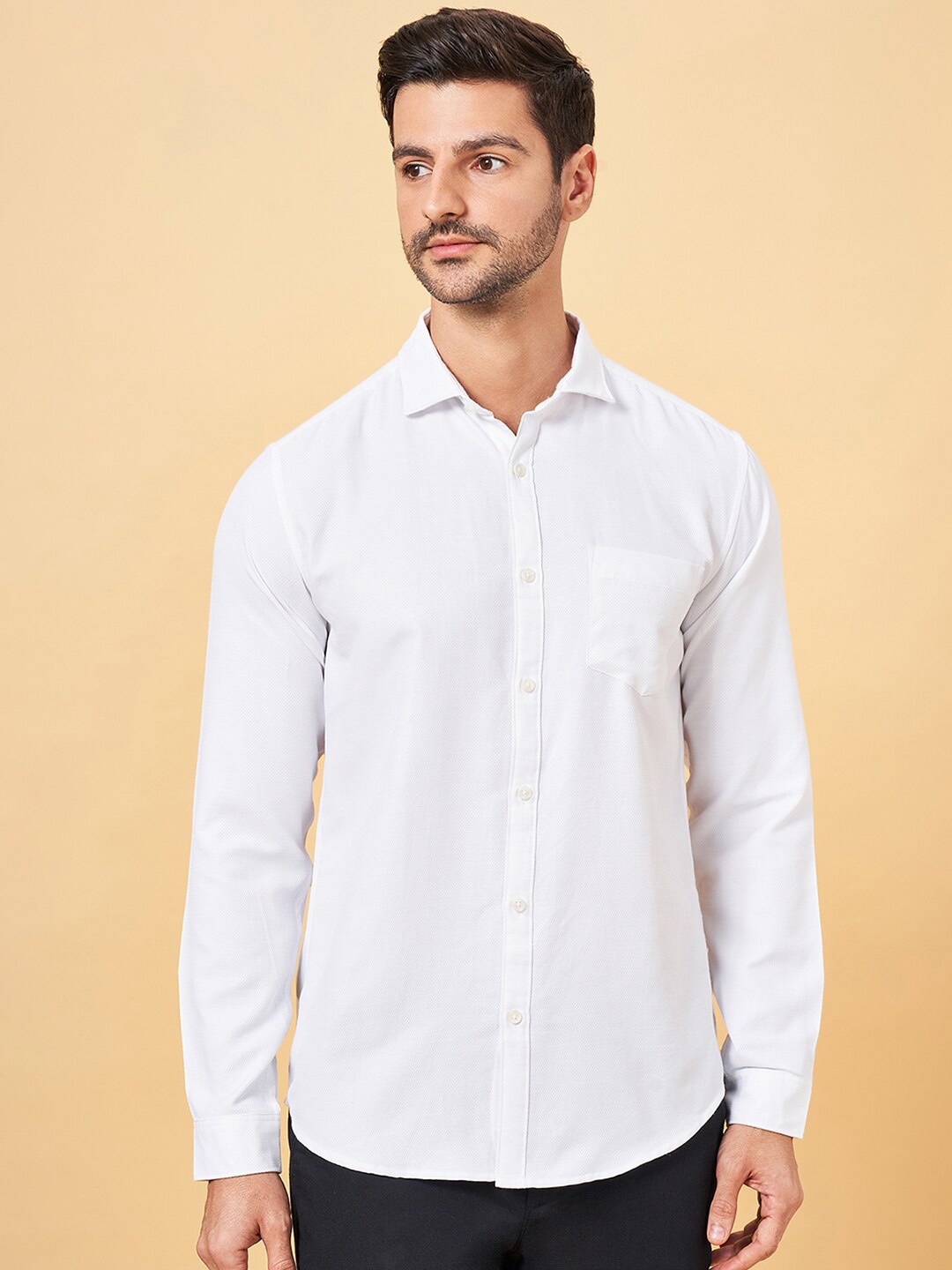 

BYFORD by Pantaloons Slim Fit Cotton Casual Shirt, White