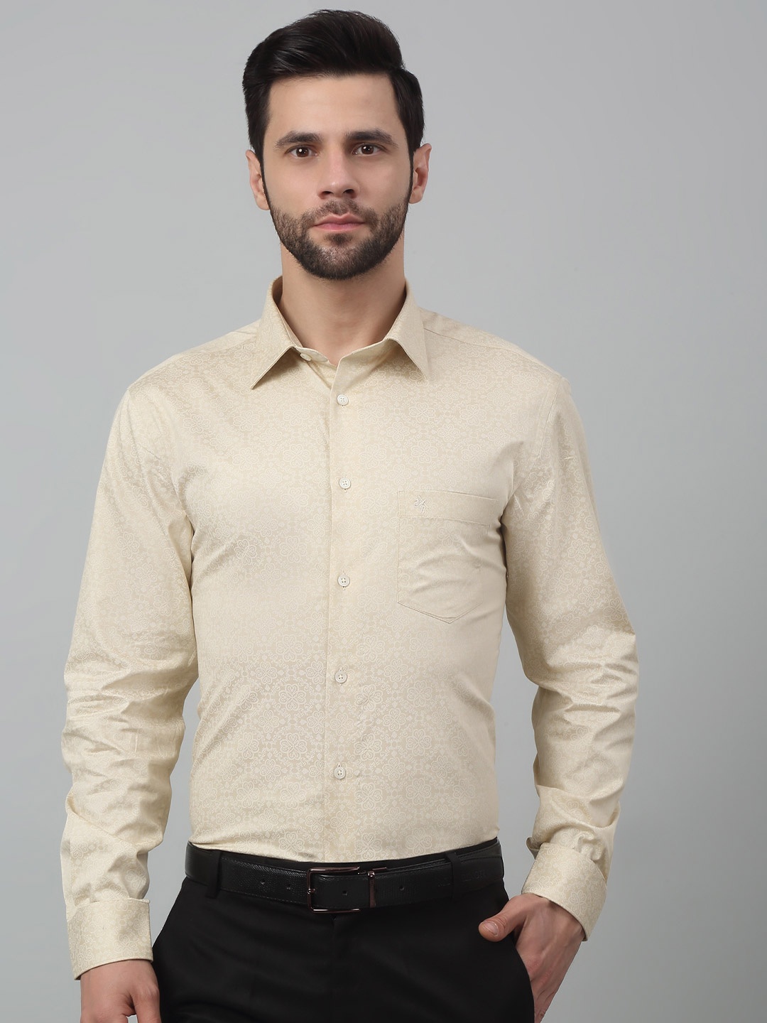 

Cantabil Spread Collar Comfort Cotton Party Shirt, Cream