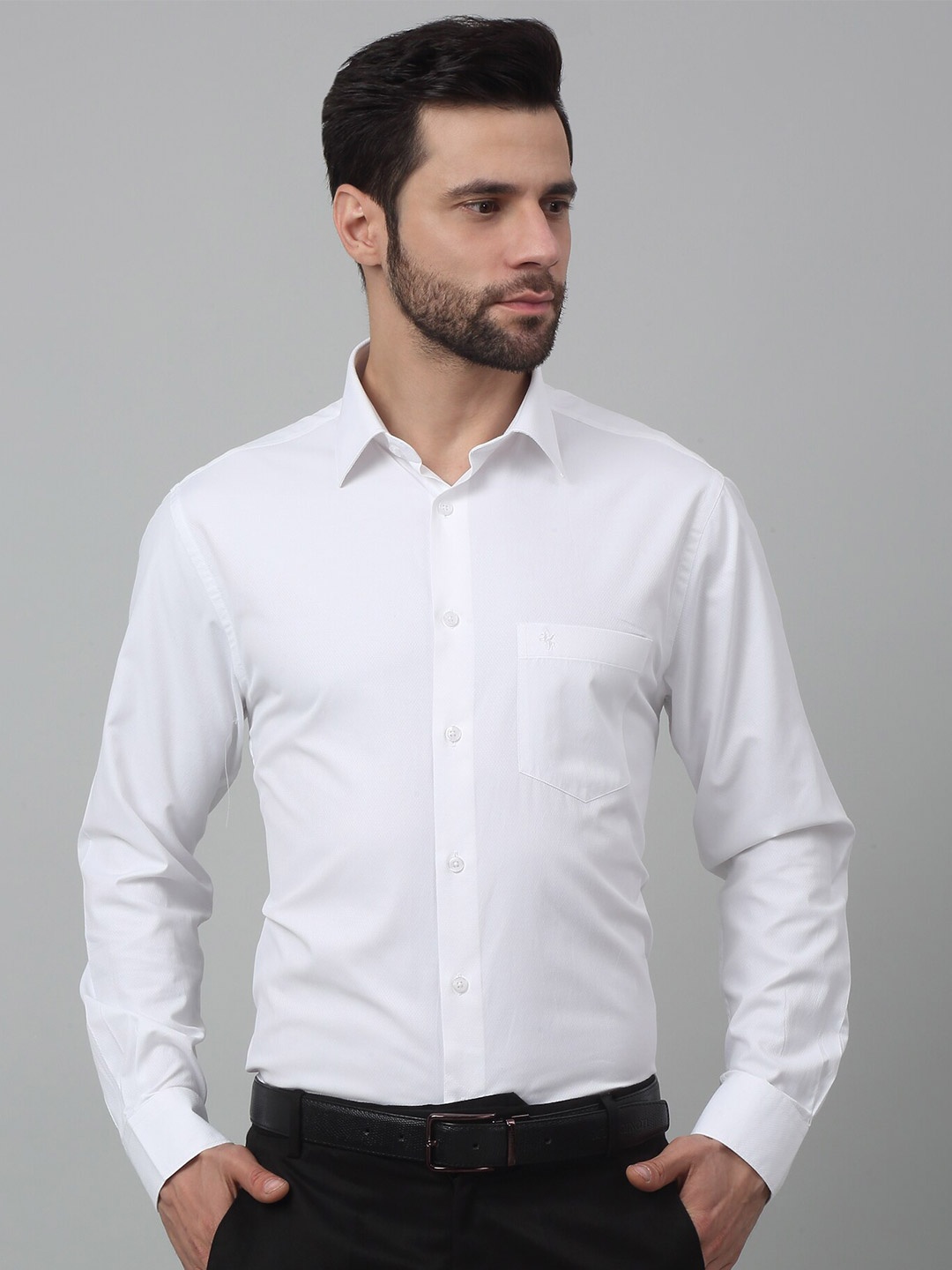 

Cantabil Spread Collar Comfort Formal Shirt, White