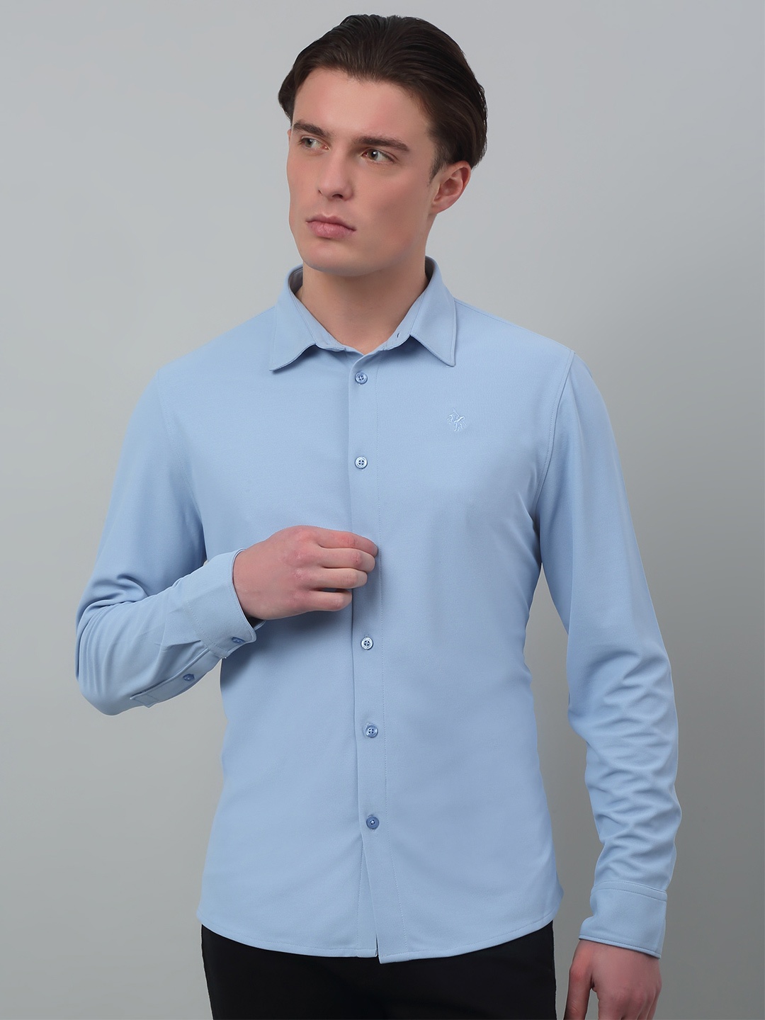 

Cantabil Spread Collar Comfort Cotton Casual Shirt, Blue