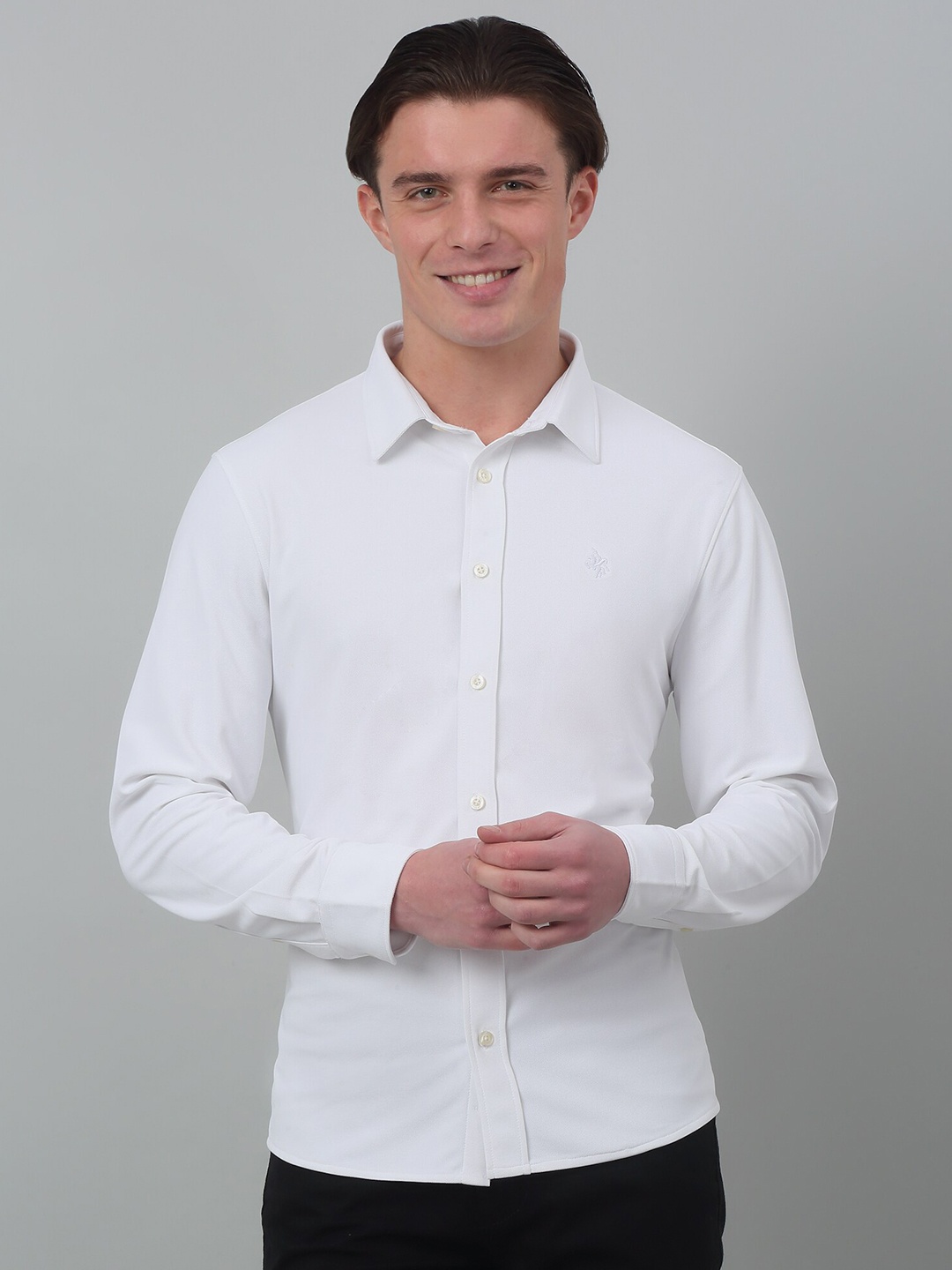 

Cantabil Spread Collar Comfort Casual Shirt, White