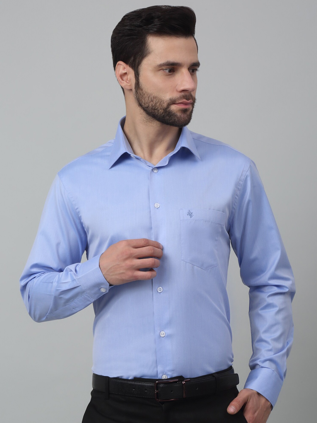 

Cantabil Spread Collar Comfort Formal Shirt, Blue