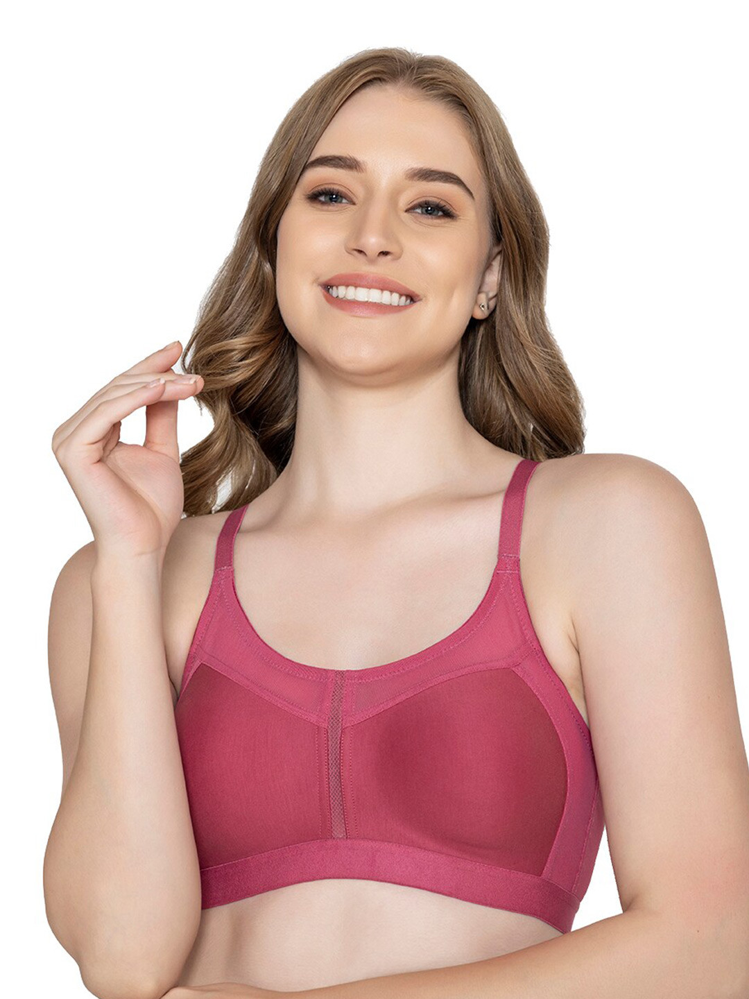 

B'ZAR Full Coverage Non Padded Everyday Bra With All Day Comfort, Rose