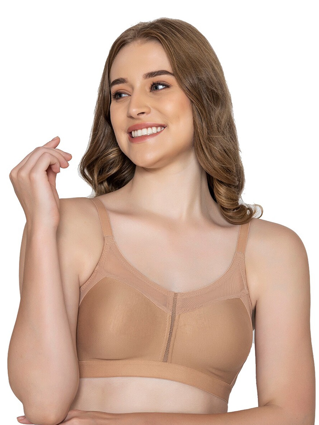 

B'ZAR Full Coverage Non Padded Everyday Bra With All Day Comfort, Nude