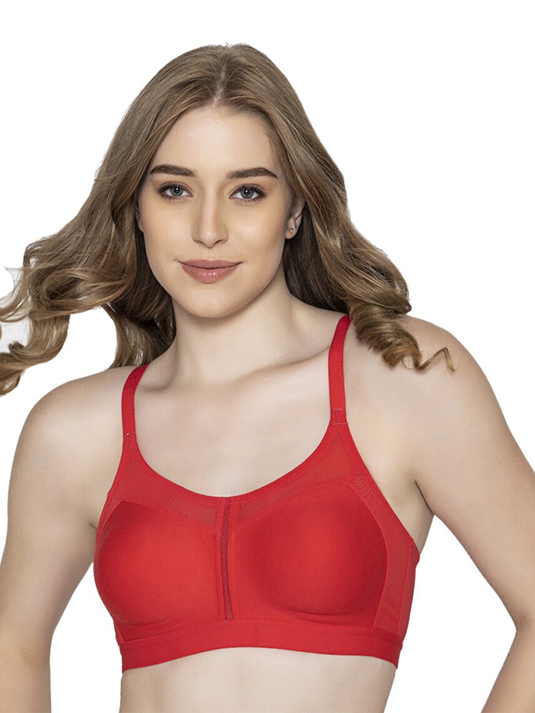 

B'ZAR Full Coverage Non Padded Everyday Bra With All Day Comfort, Coral