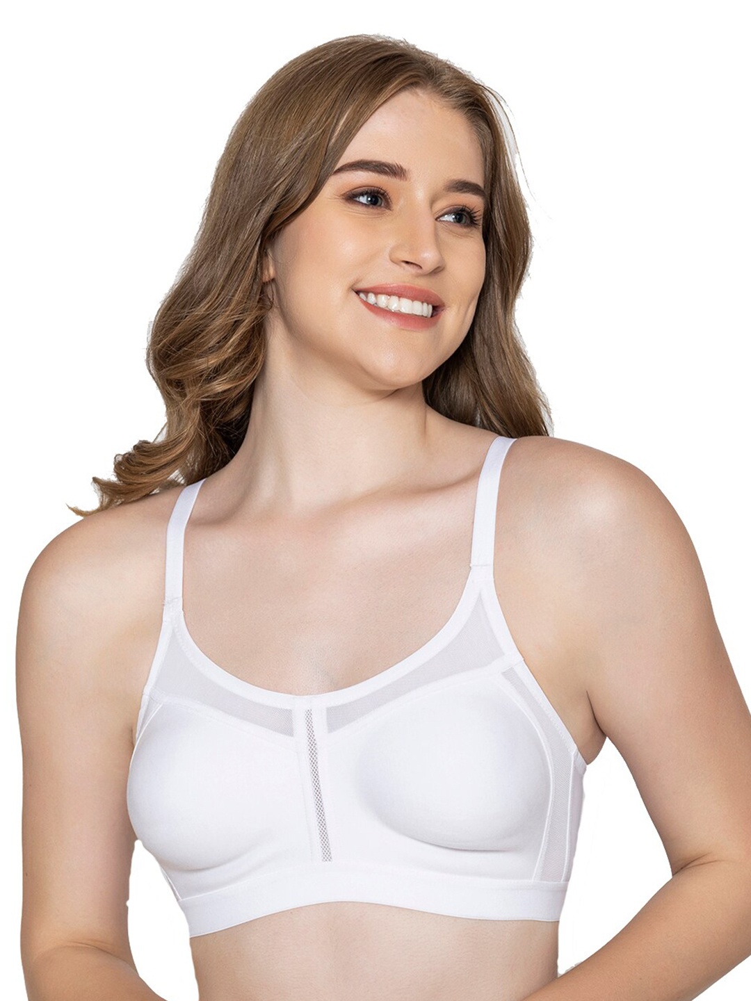 

B'ZAR Full Coverage Non Padded Everyday Bra With All Day Comfort, White